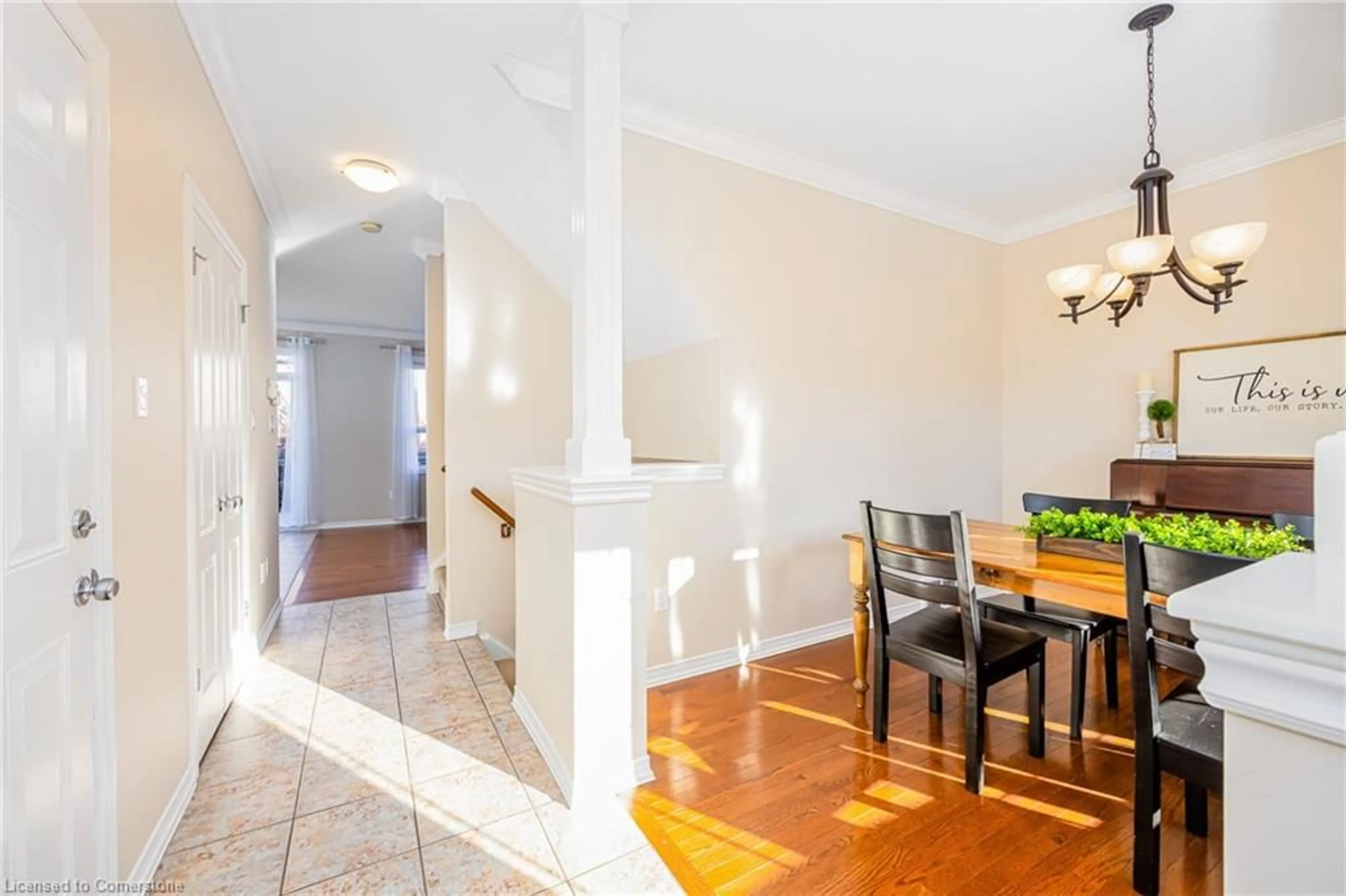 Dining room, wood floors for 7 Aiken Cres, Orangeville Ontario L9W 0B2