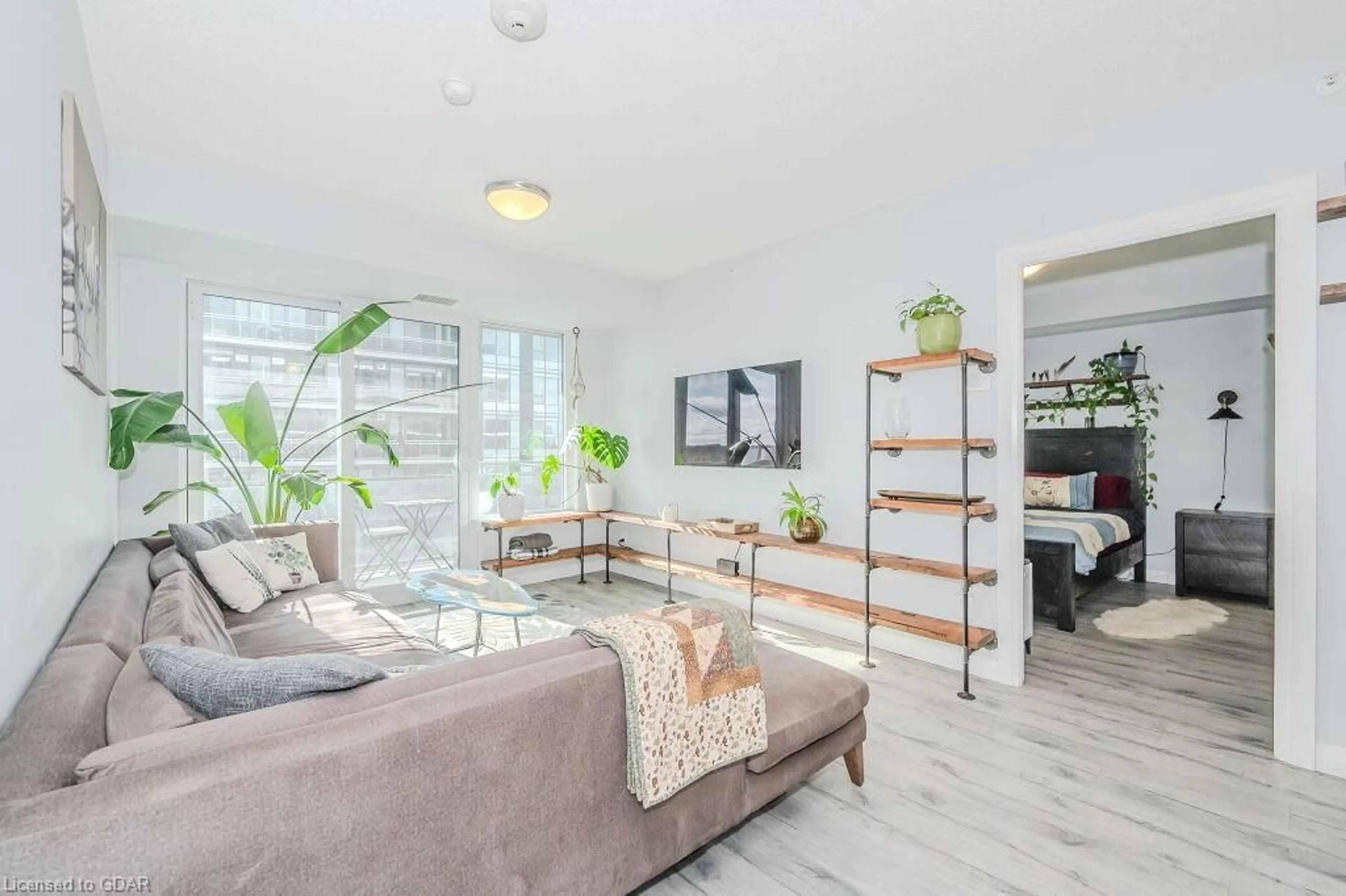 Living room, wood floors for 53 Arthur St #801, Guelph Ontario N1E 0P5