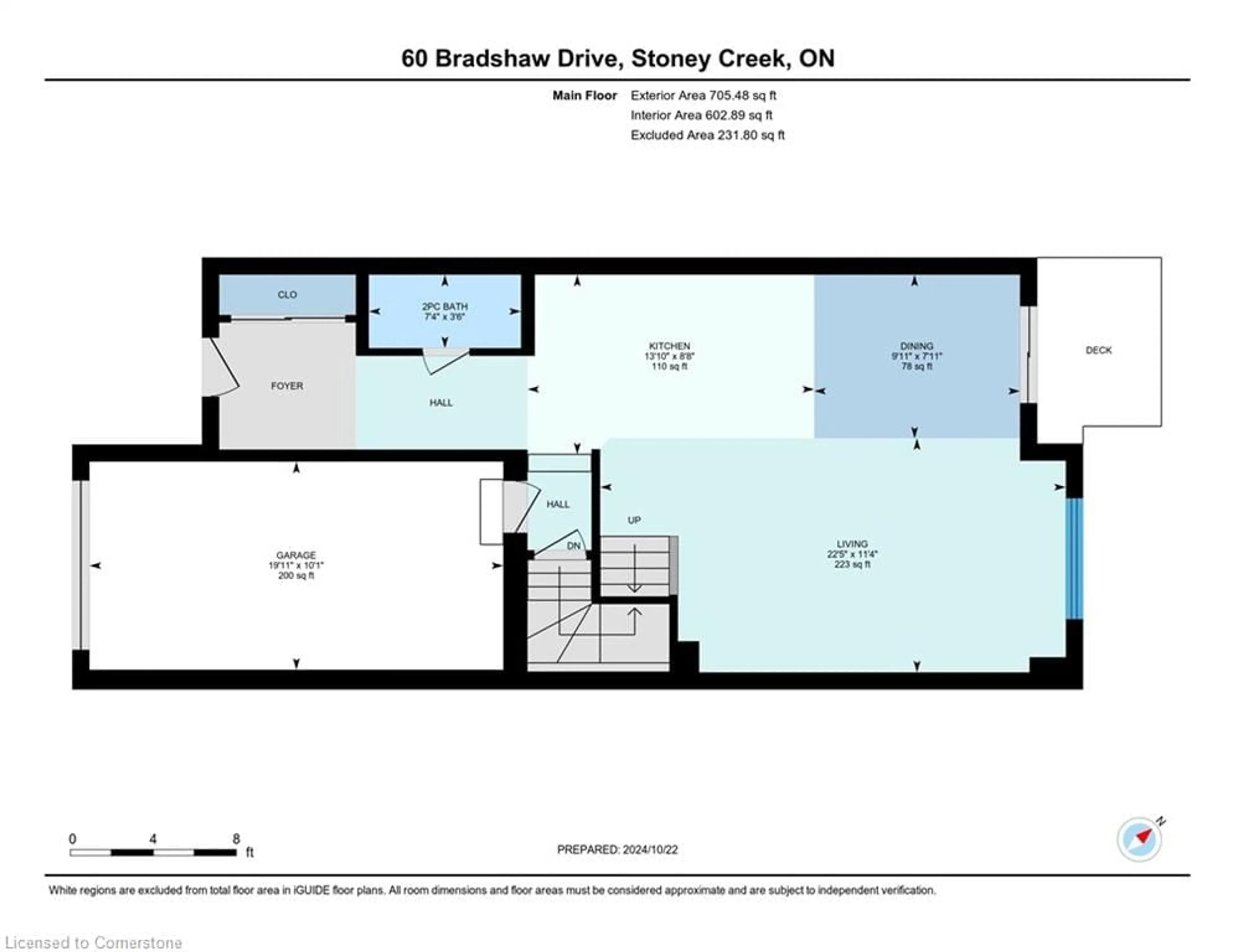 Floor plan for 60 Bradshaw Dr, Stoney Creek Ontario L8J 0K8