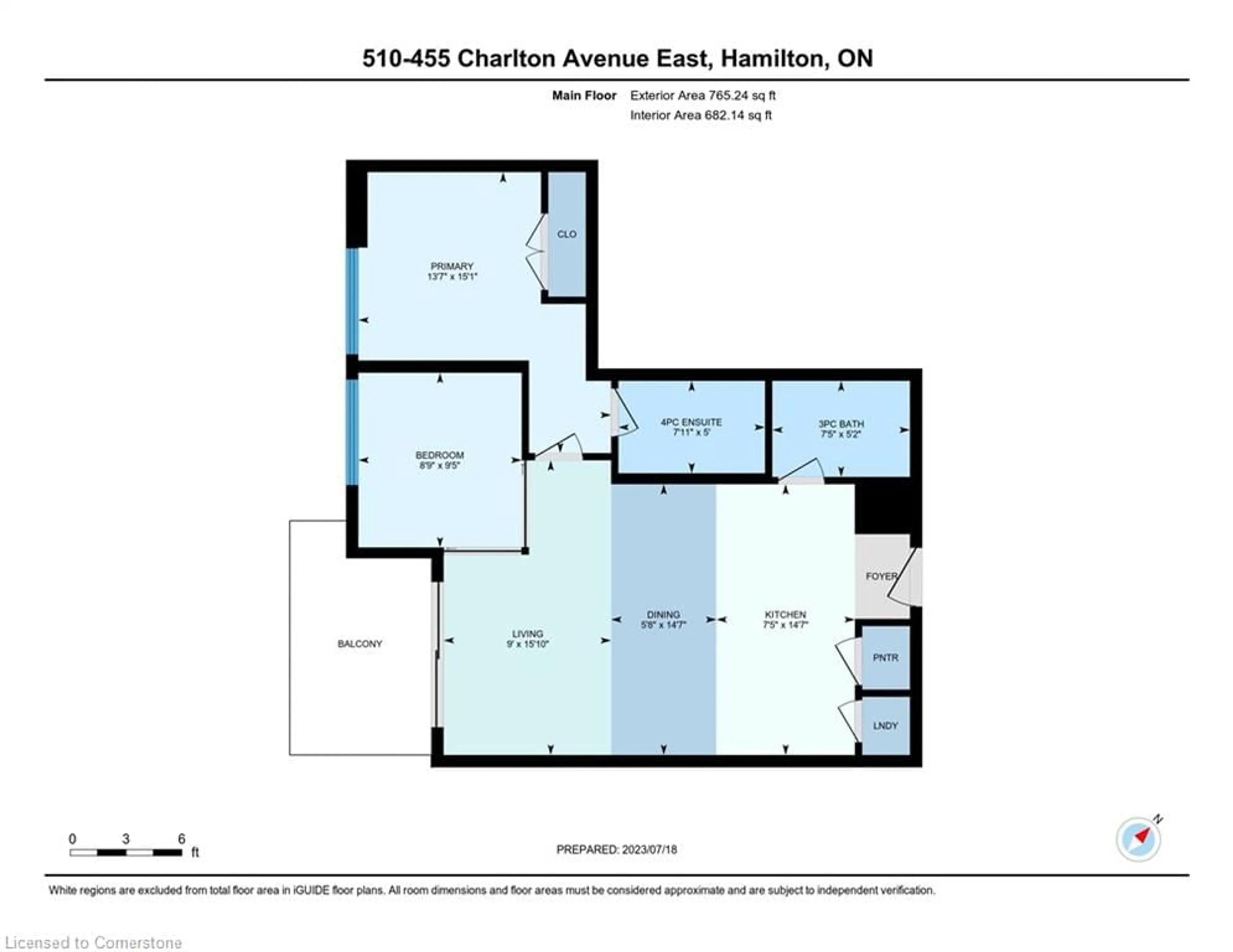 Floor plan for 455 Charlton Ave #510, Hamilton Ontario L8N 0B2