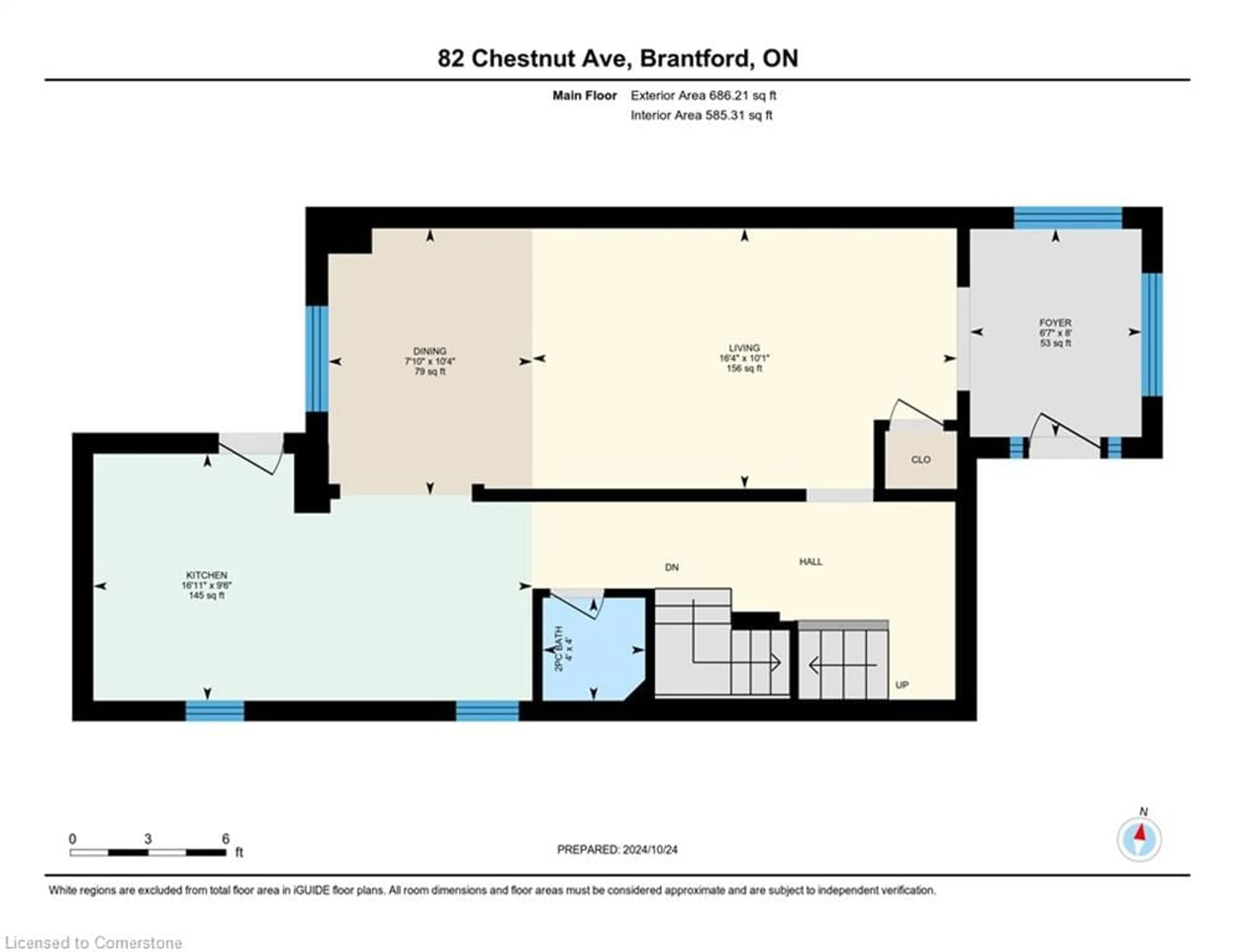 Floor plan for 82 Chestnut Ave, Brantford Ontario N3T 4C2