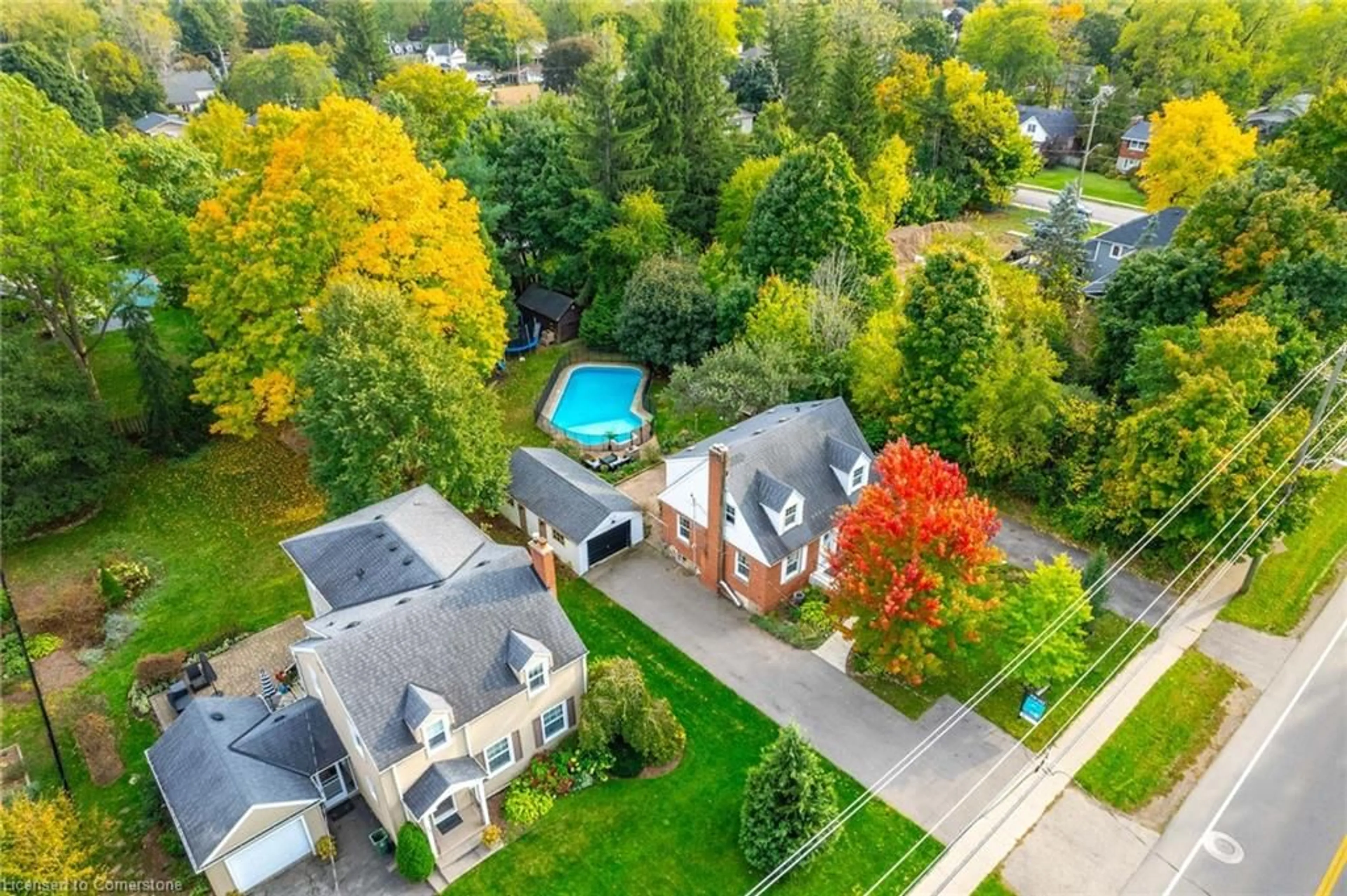 Frontside or backside of a home, the fenced backyard for 338 Parkside Dr, Waterdown Ontario L0R 2H0