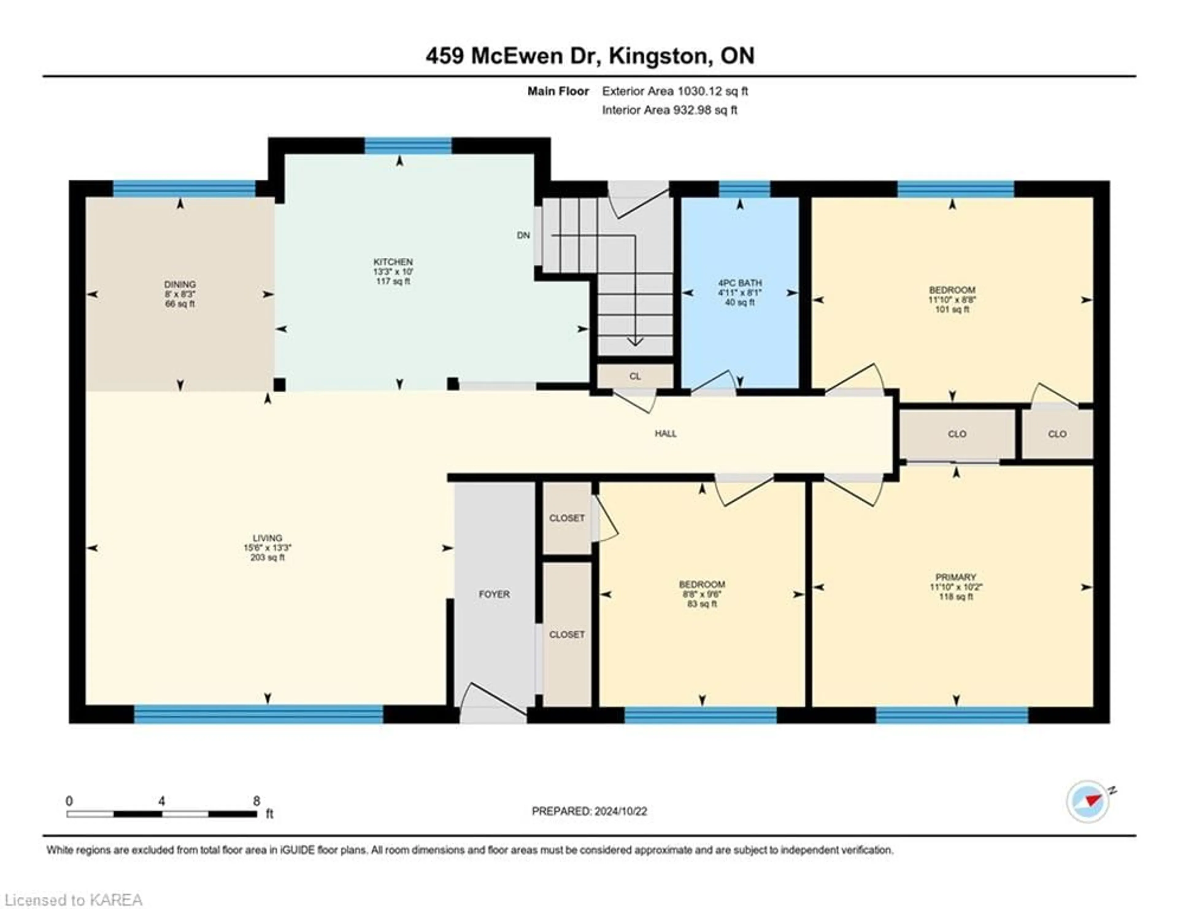 Floor plan for 459 Mcewen Dr, Kingston Ontario K7M 3W6