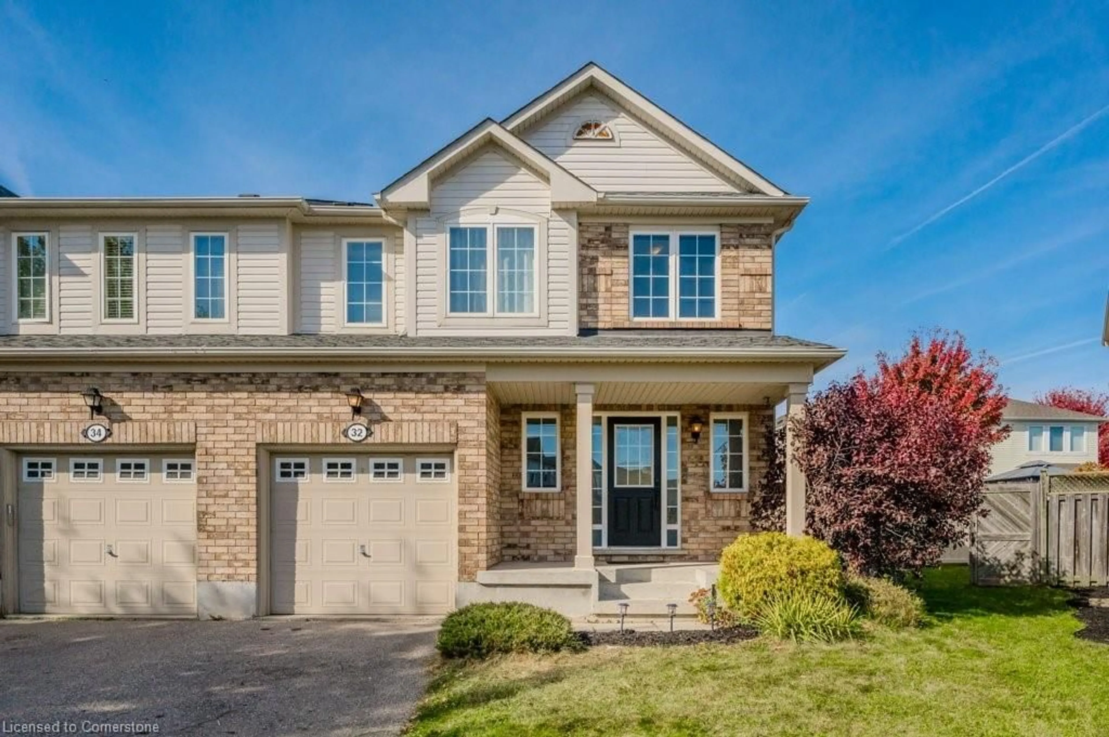 Home with brick exterior material for 32 Redstart Dr, Cambridge Ontario N1T 2K3