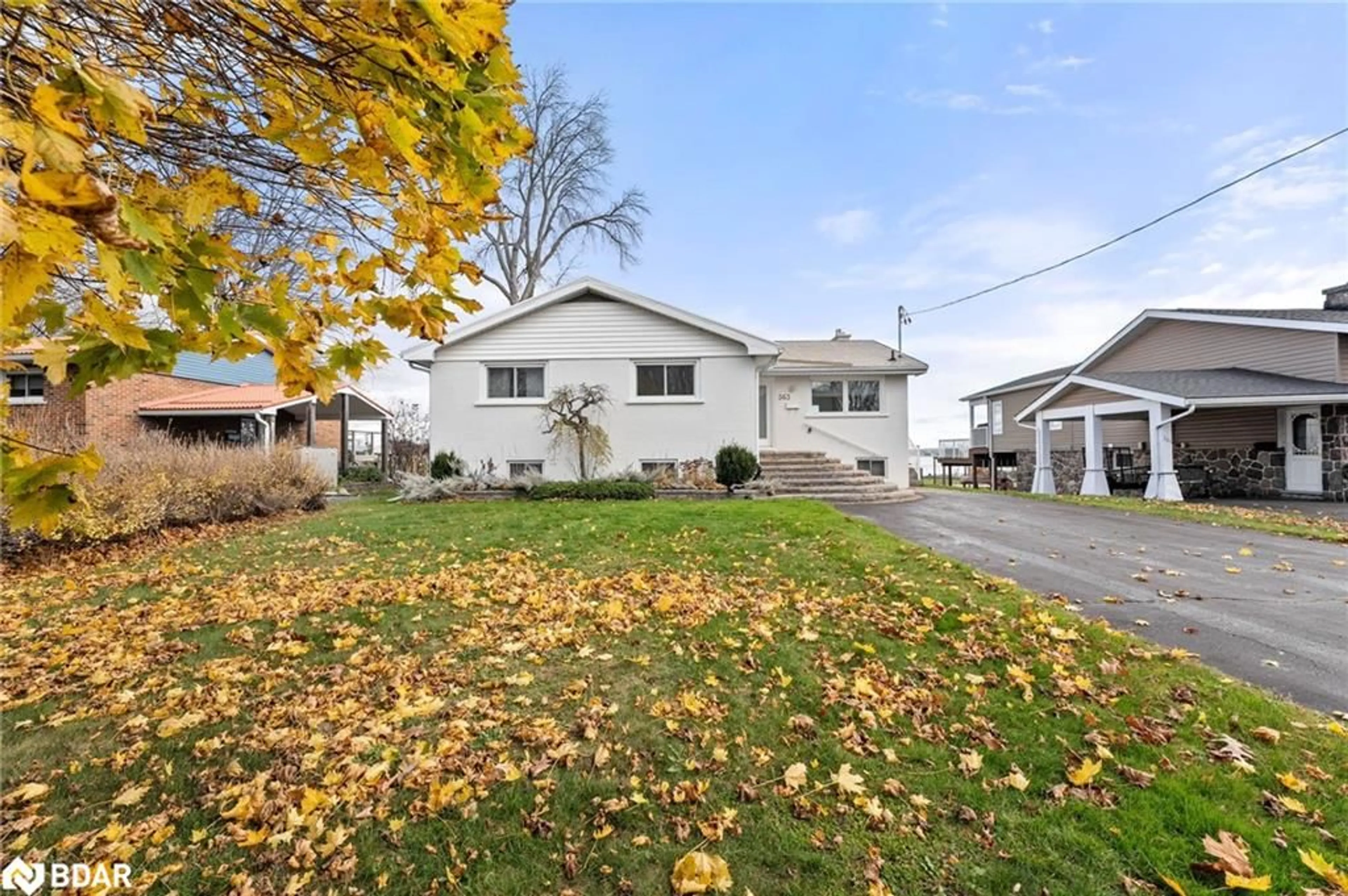A pic from exterior of the house or condo, the fenced backyard for 363 Macisaac Dr, Orillia Ontario L3V 1E7