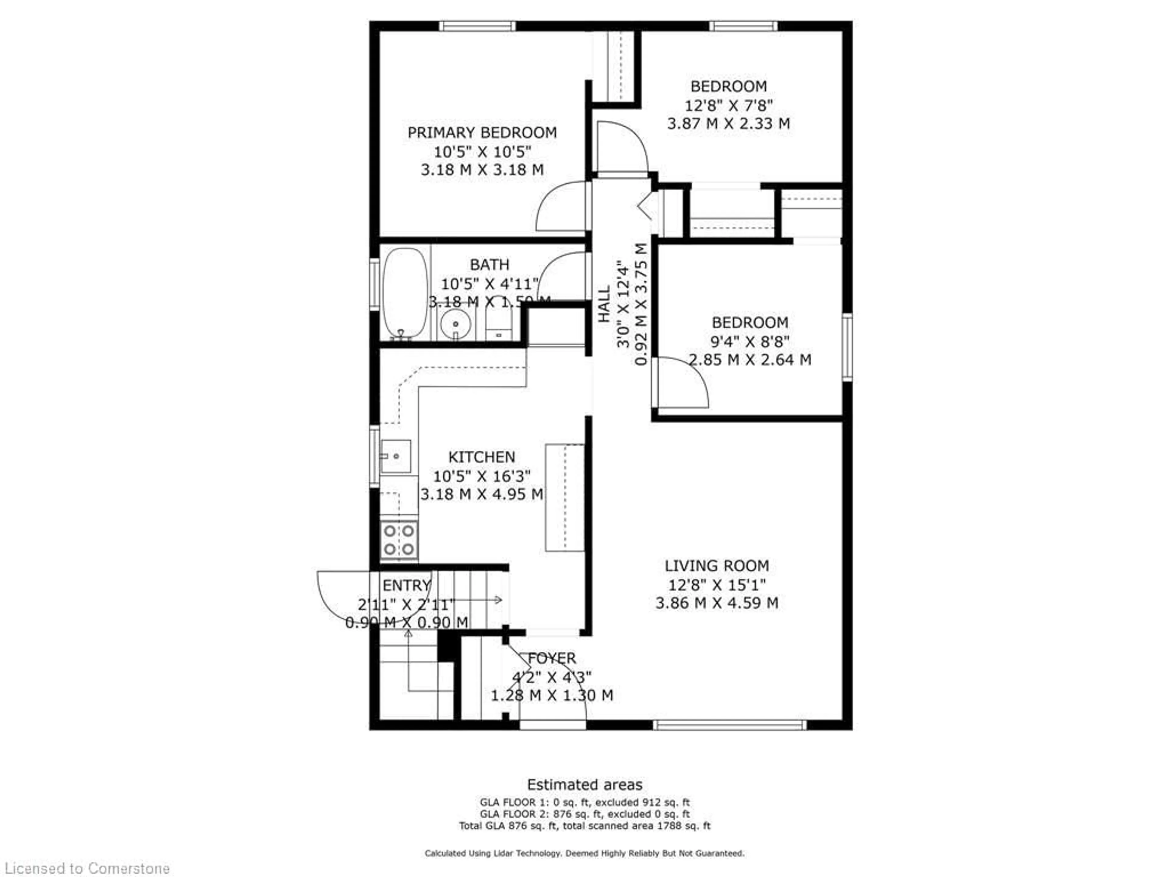 Floor plan for 249 Fernwood Cres, Hamilton Ontario L8T 3L7