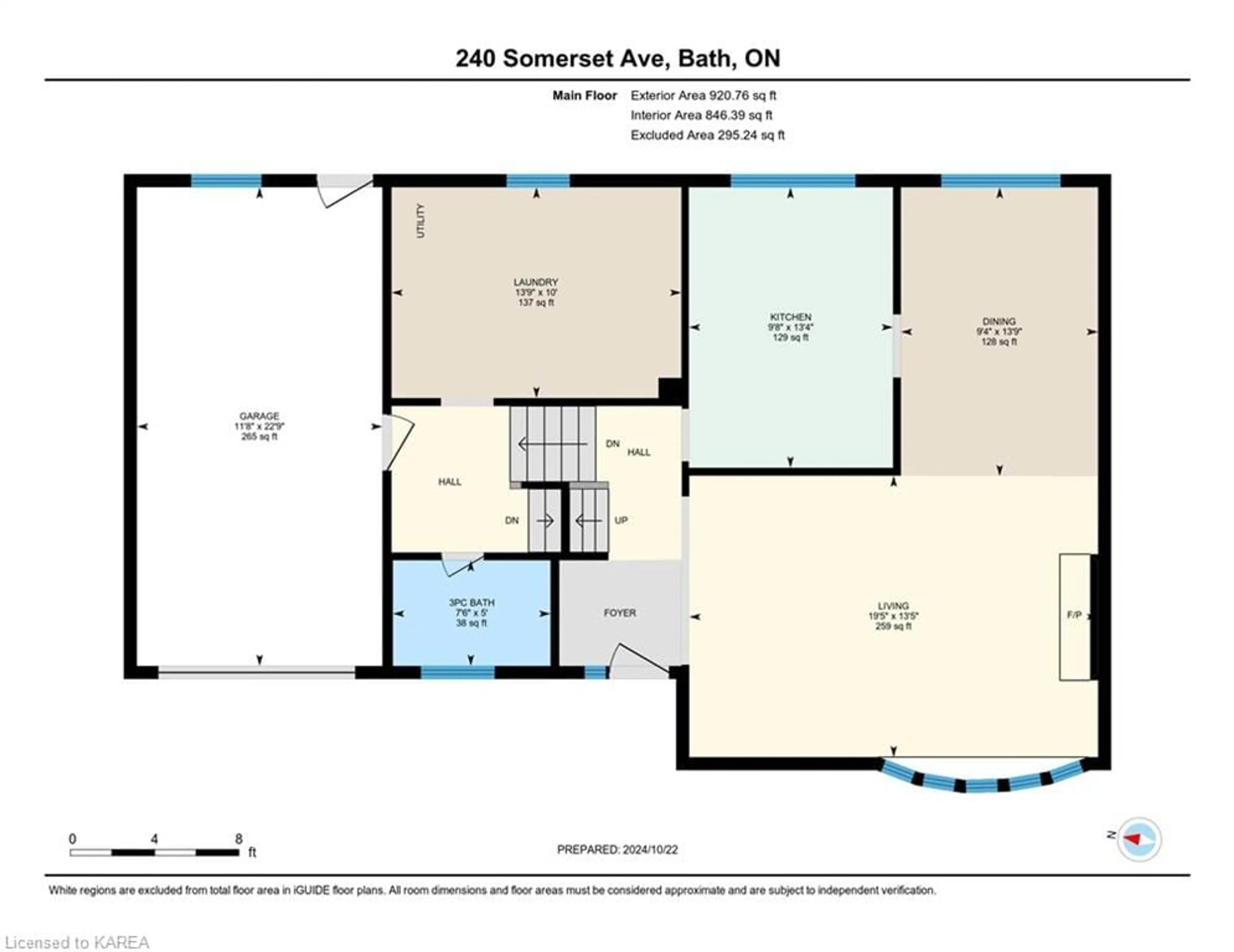 Floor plan for 240 Somerset Dr, Bath Ontario K0H 1G0