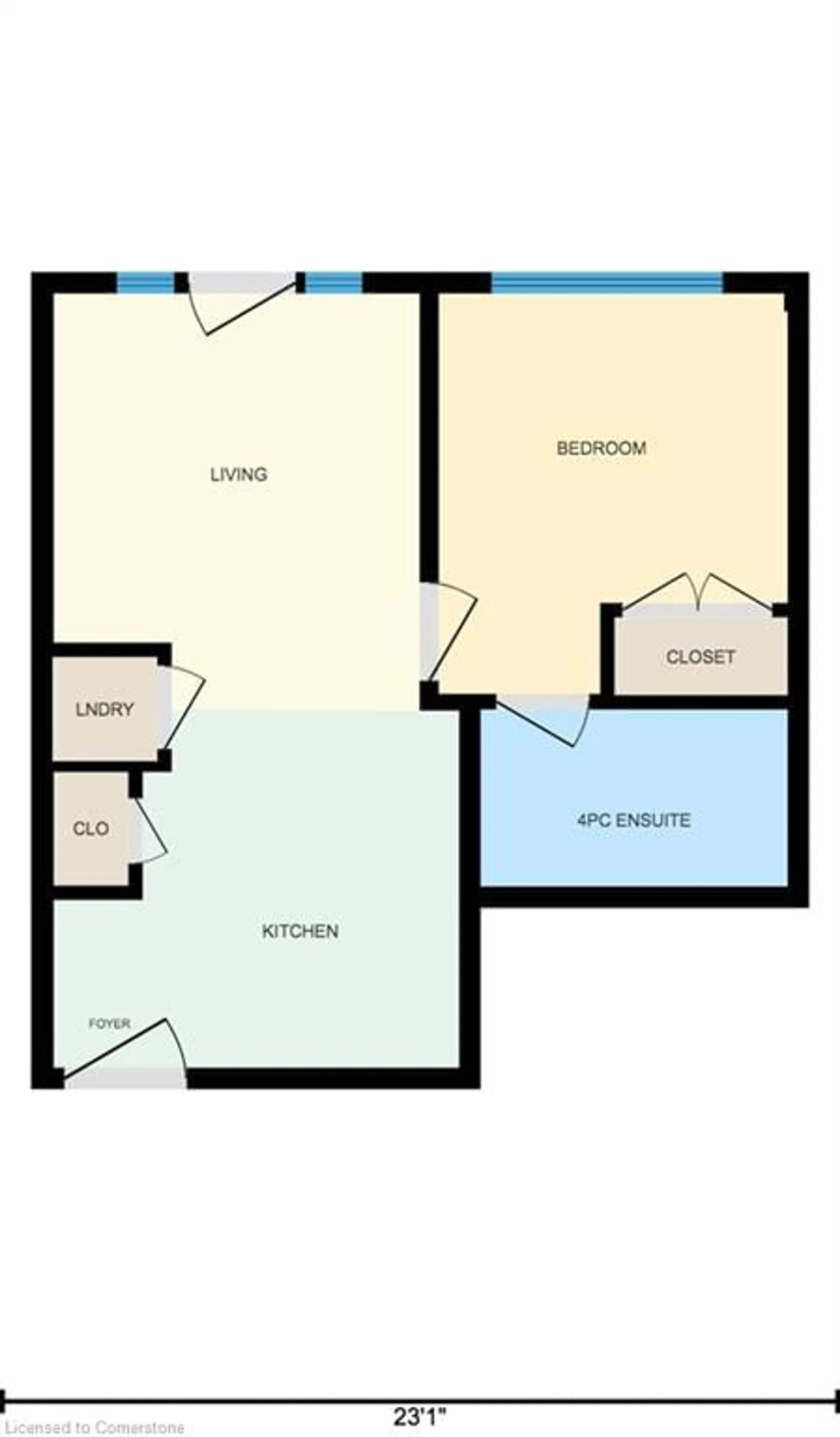 Floor plan for 275 Larch St #B02 in Building G, Waterloo Ontario N2L 3R2