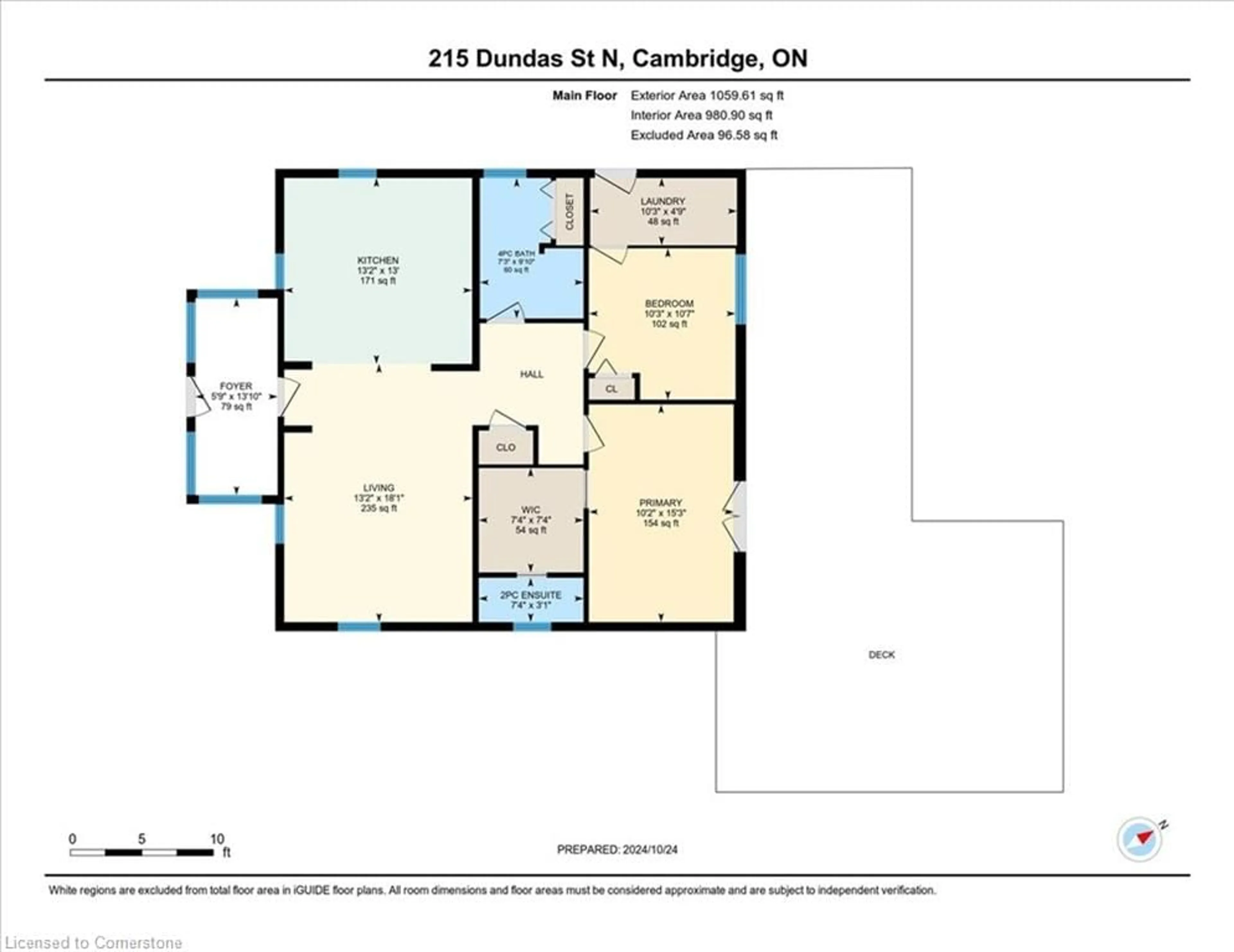 Floor plan for 215 Dundas St, Cambridge Ontario N1R 5P5