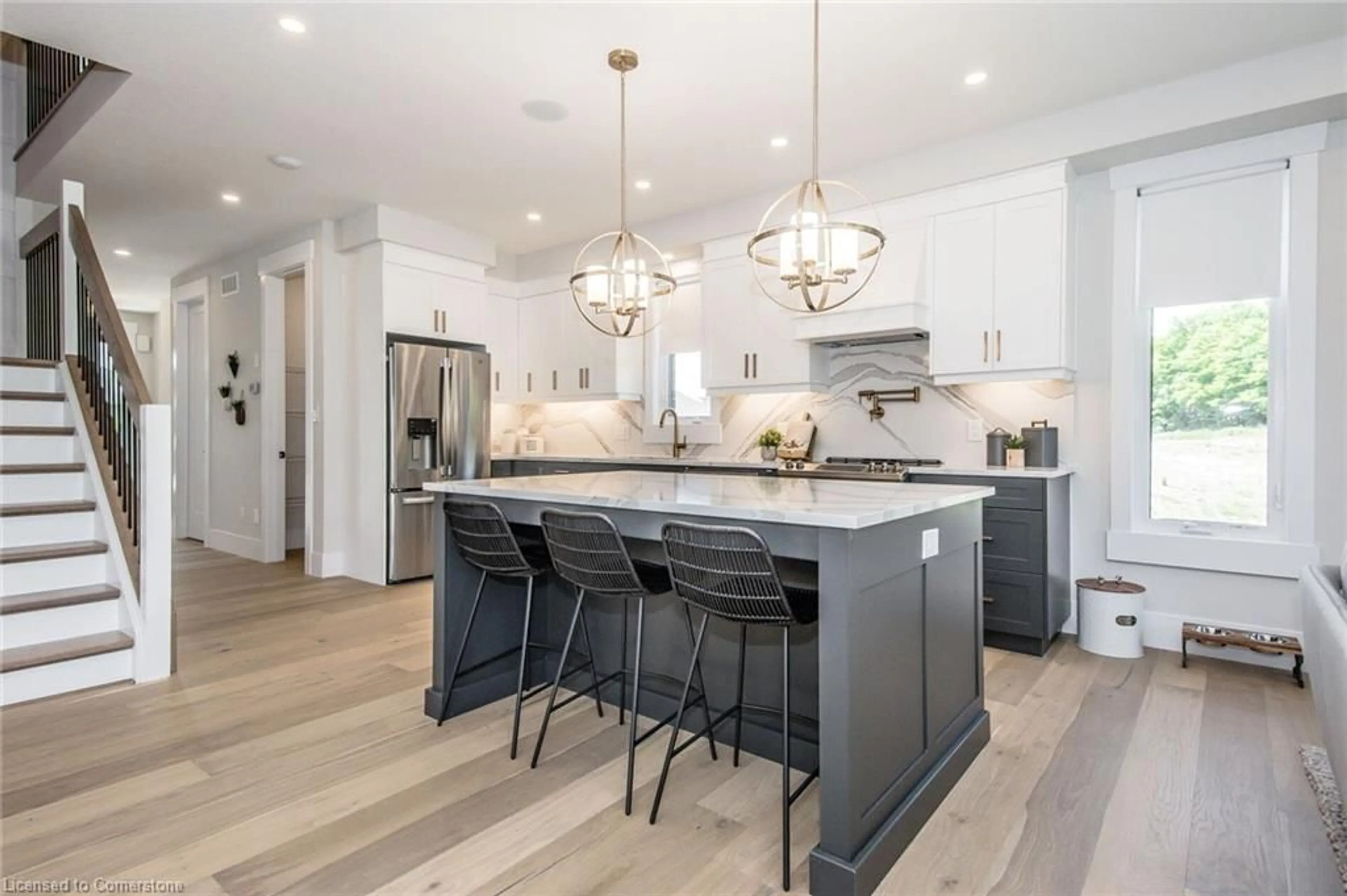 Open concept kitchen for 160 Newman Dr #Lot 58, Cambridge Ontario N1S 5B4