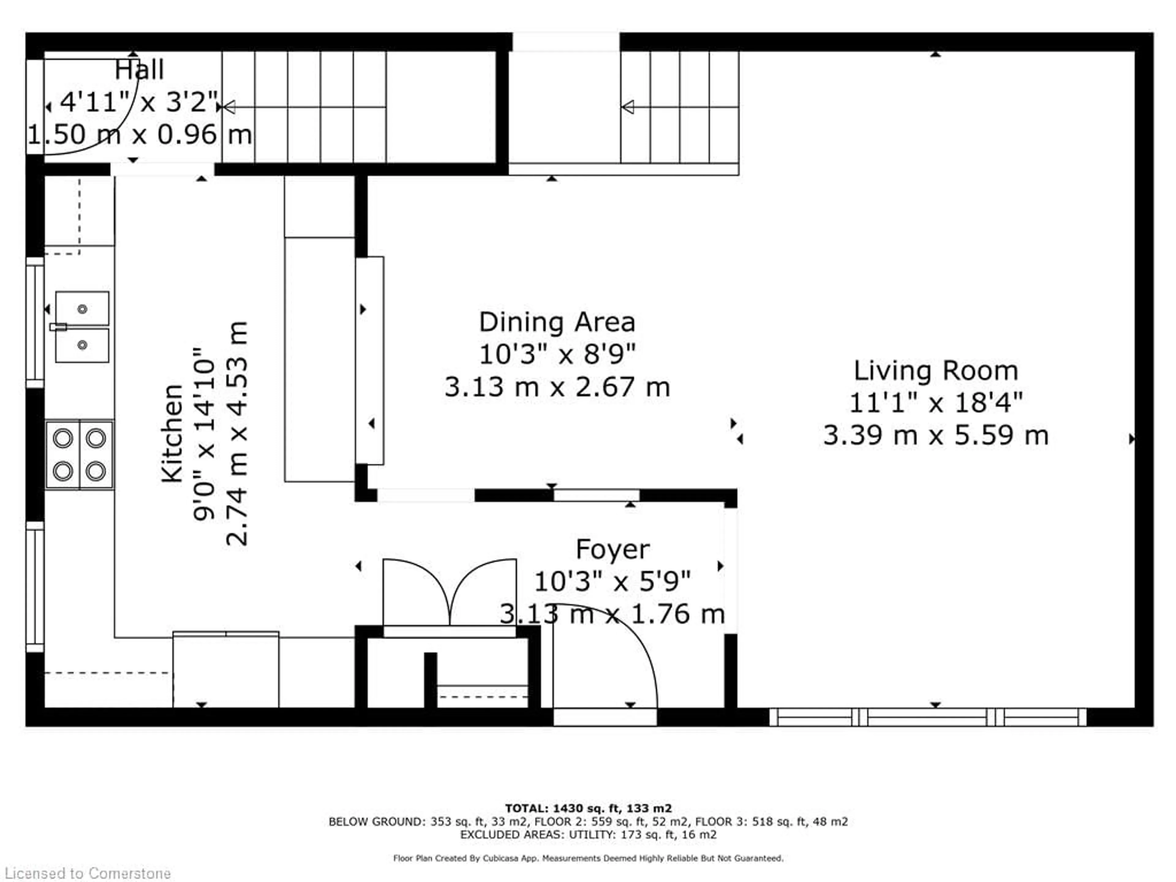 Floor plan for 40 Aterno Dr, Hamilton Ontario L9C 5S5