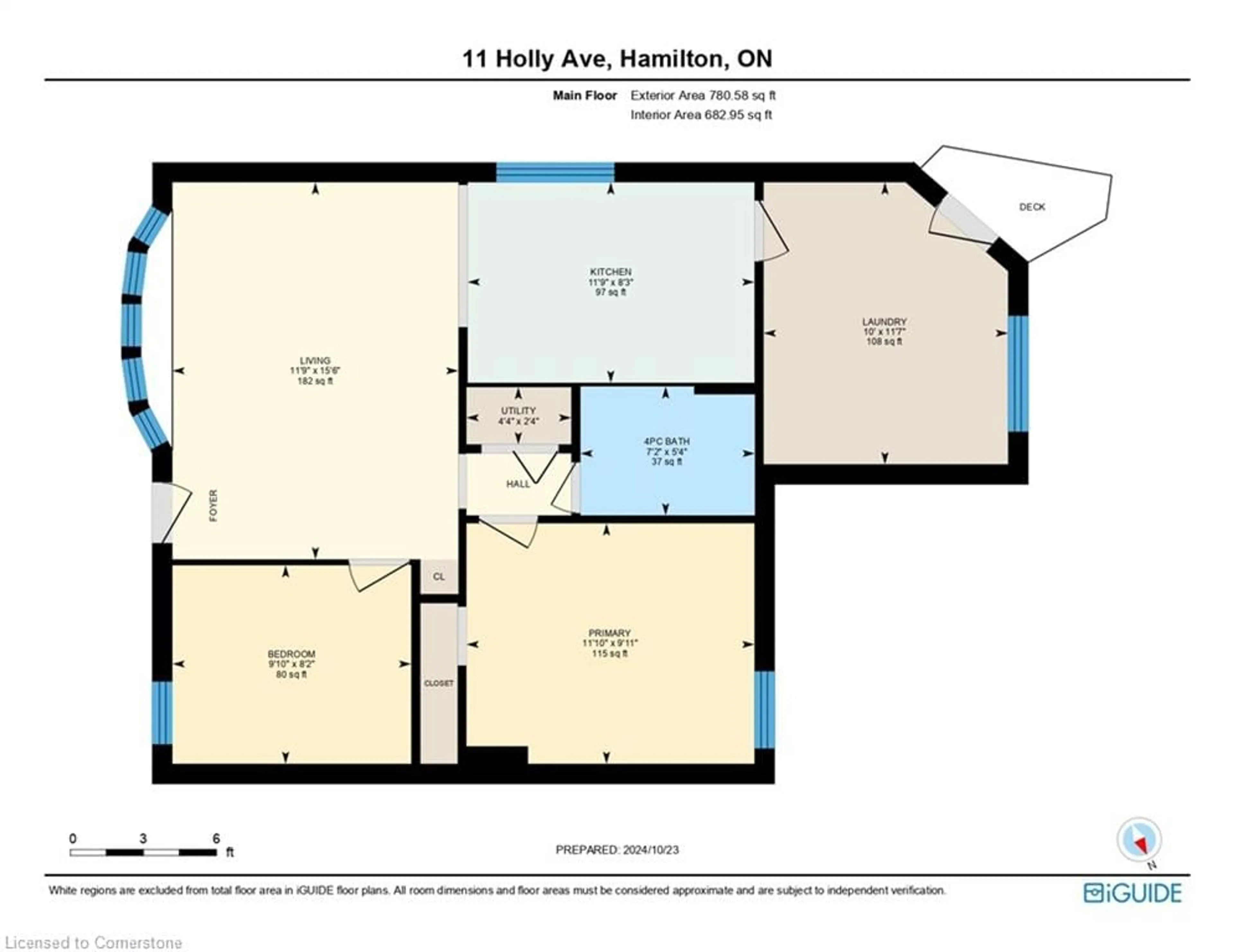 Floor plan for 11 Holly Ave, Hamilton Ontario L8H 3M6