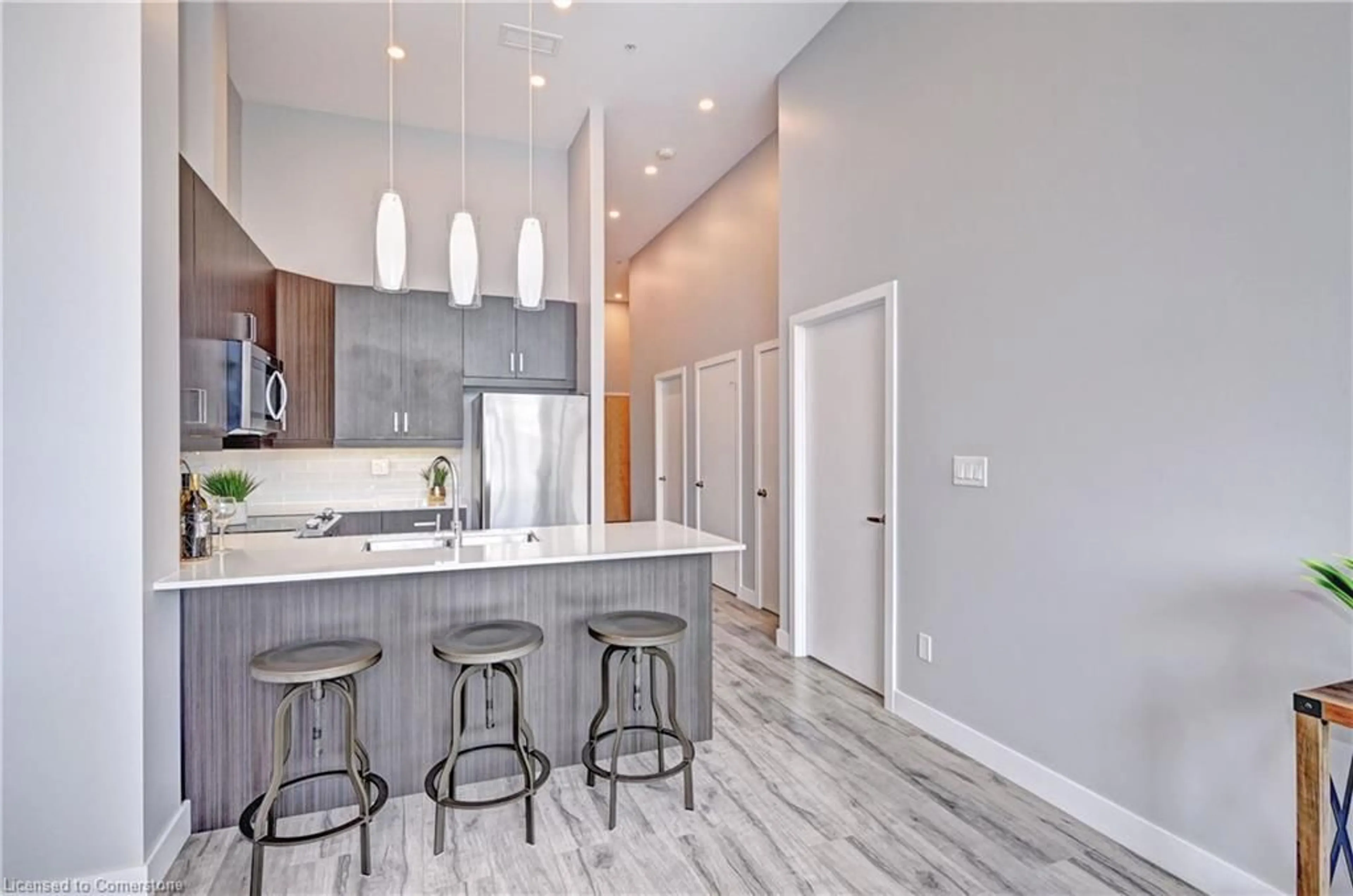 Open concept kitchen for 100 Garment St #301, Kitchener Ontario N2G 0C3