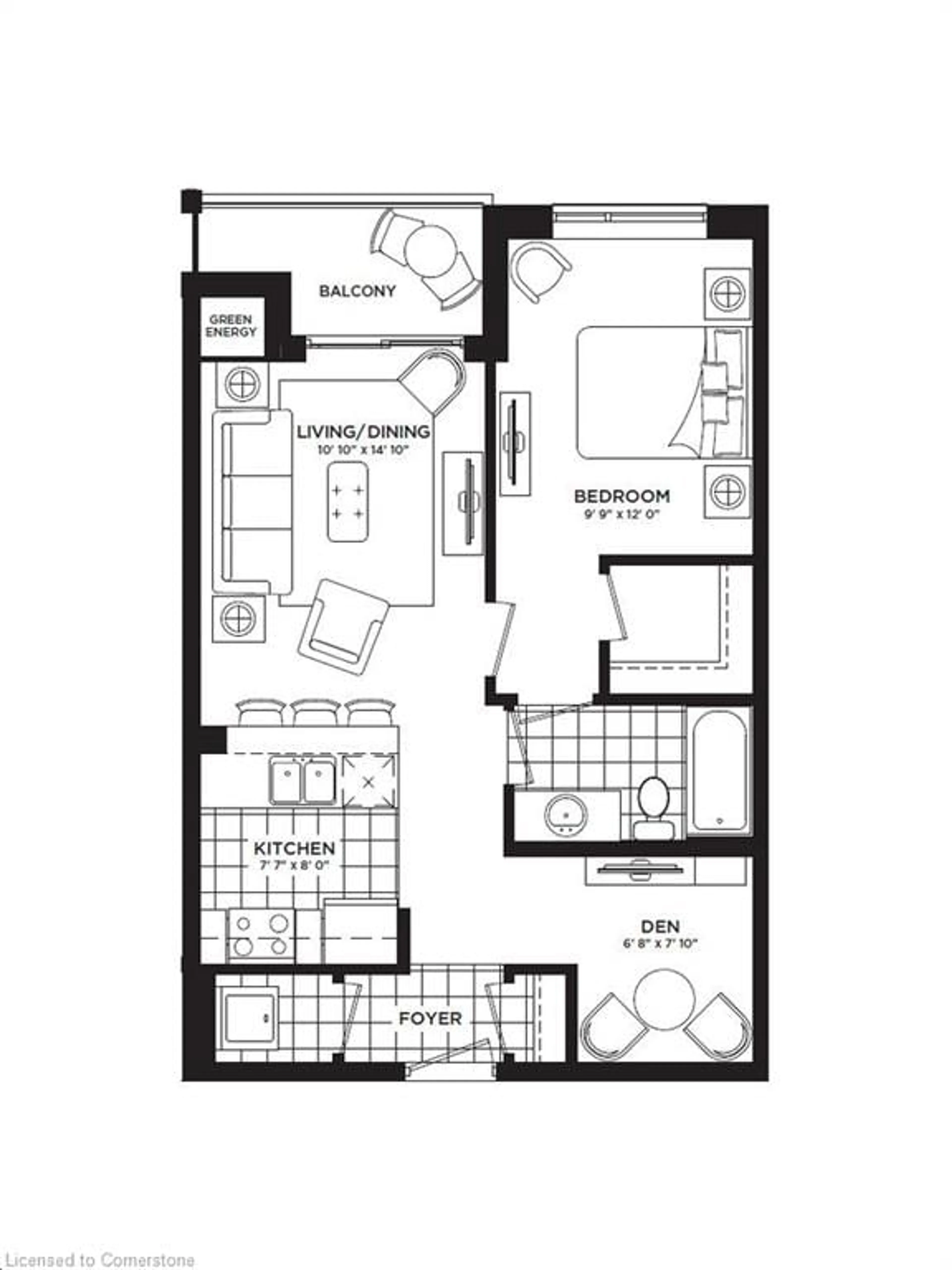 Floor plan for 101 Shoreview Pl #203, Hamilton Ontario L8E 0K2