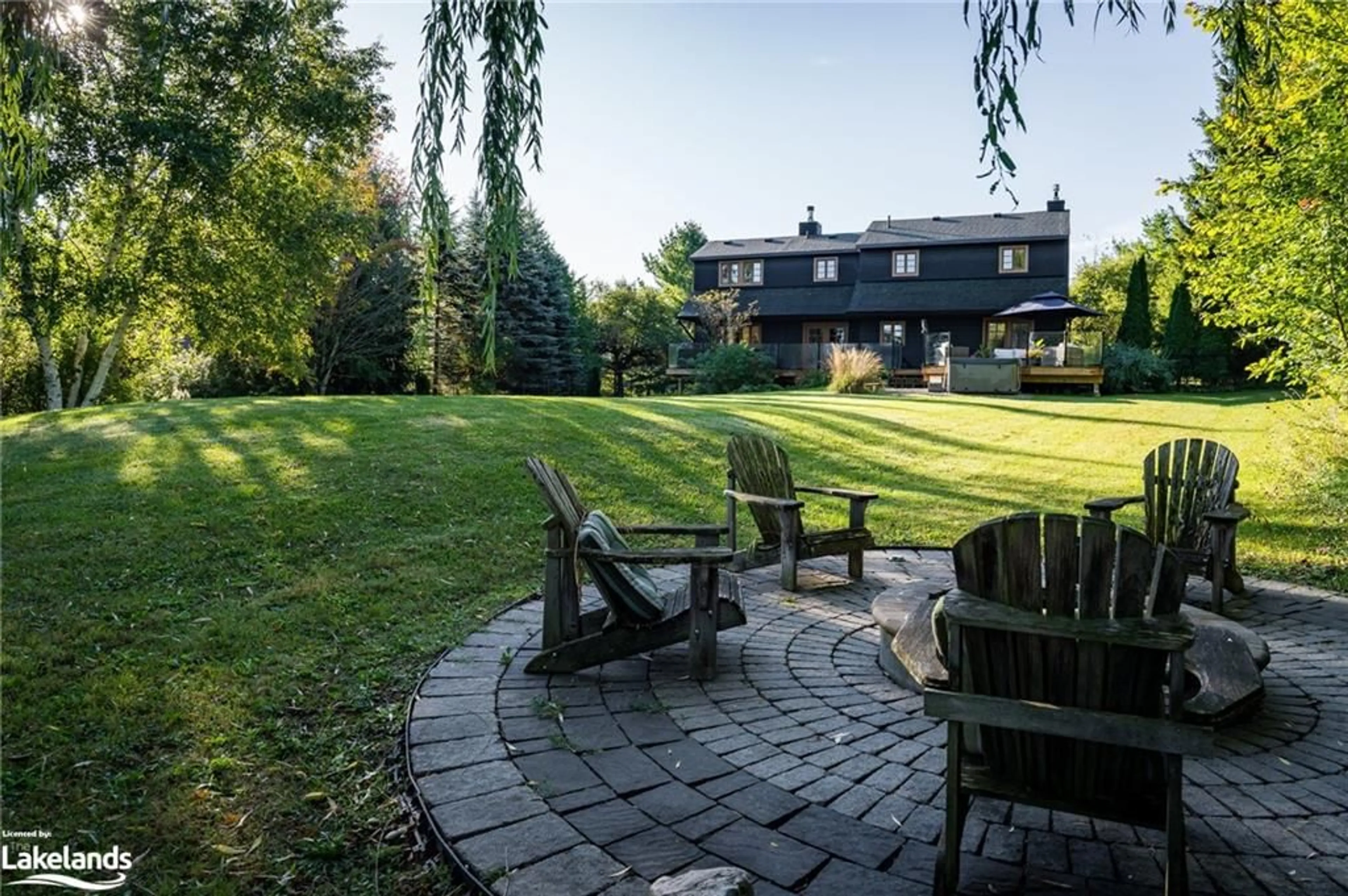 Patio, the fenced backyard for 109 Valley View Crt, Town Of Blue Mountains Ontario N0H 2P0