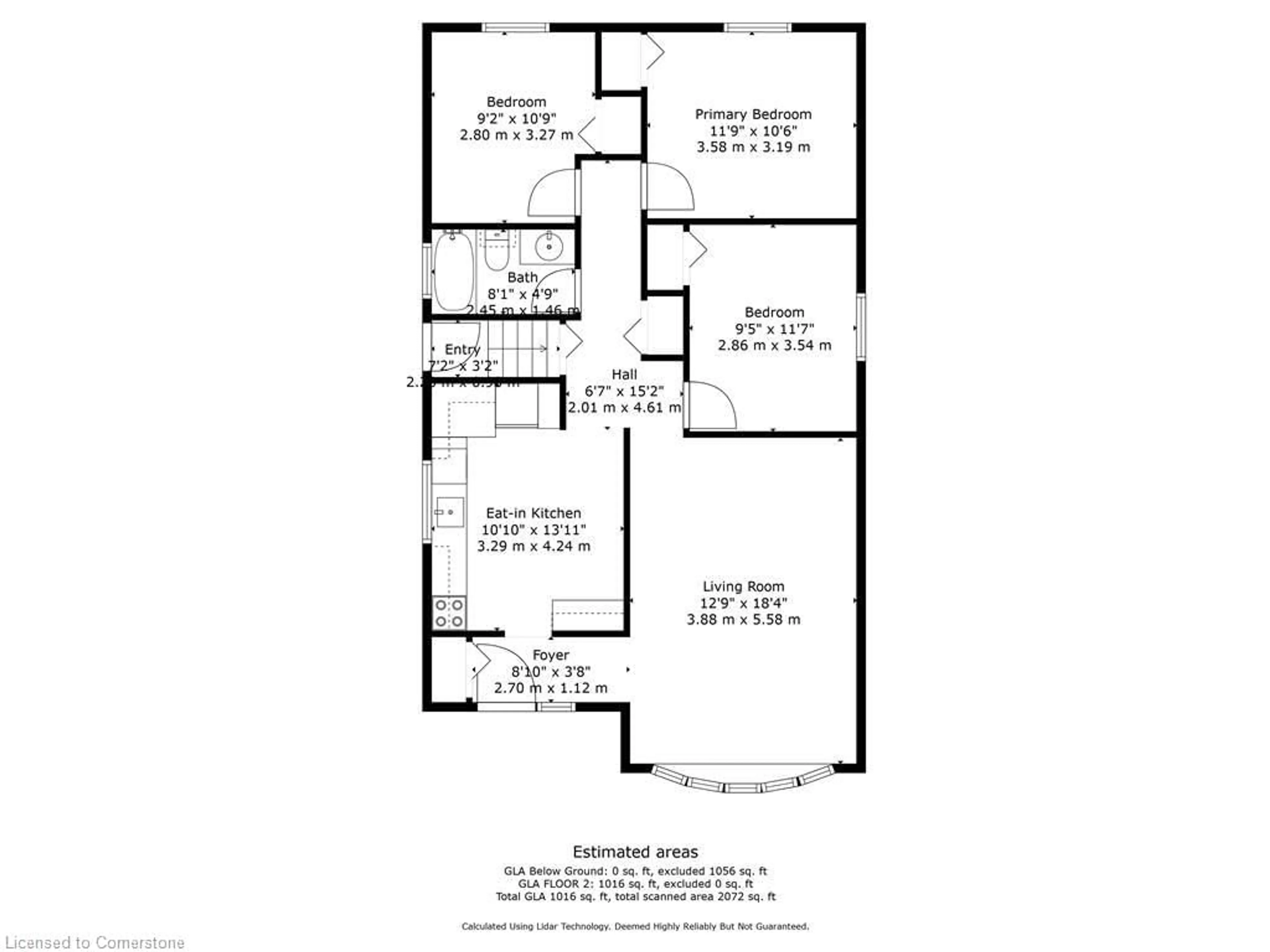 Floor plan for 247 Fernwood Cres, Hamilton Ontario L8T 3L7