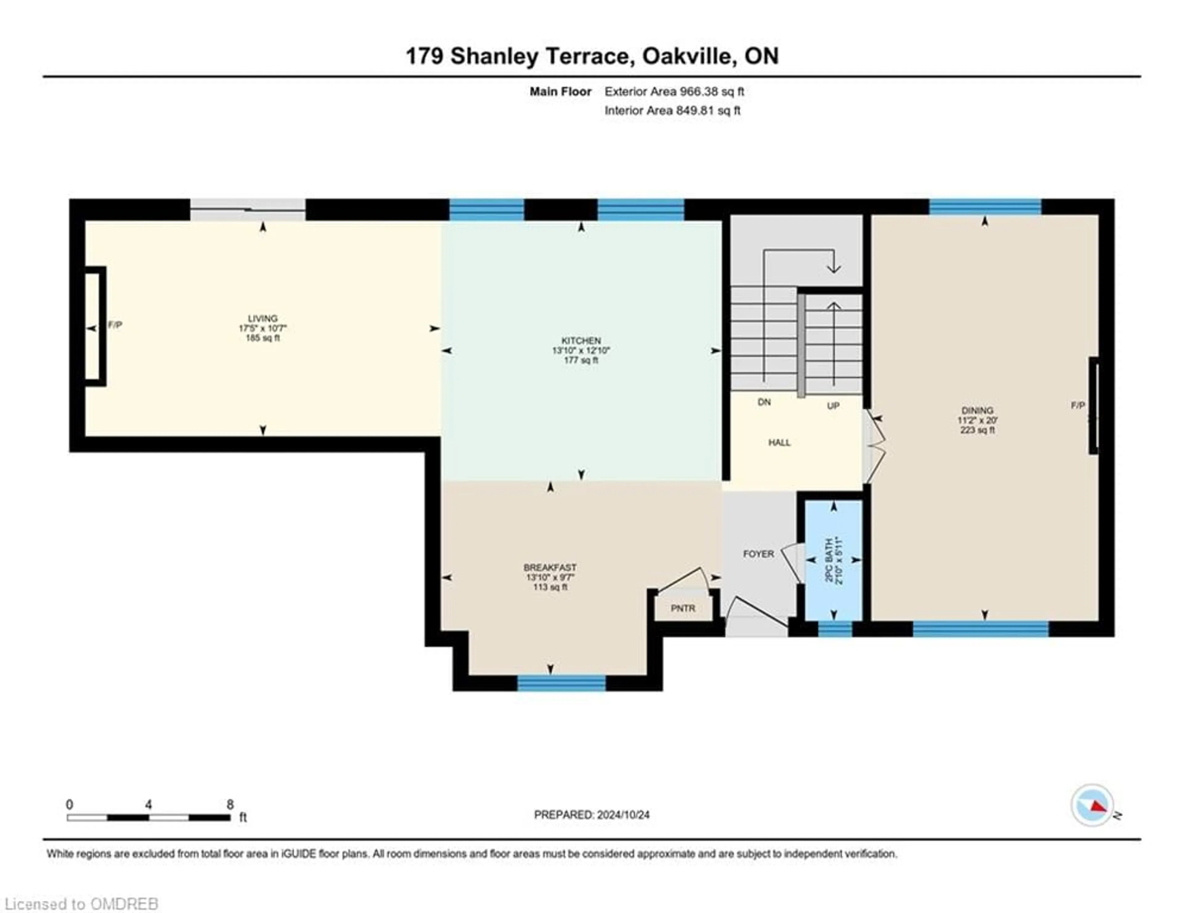 Floor plan for 179 Shanley Terr, Oakville Ontario L6K 2H7