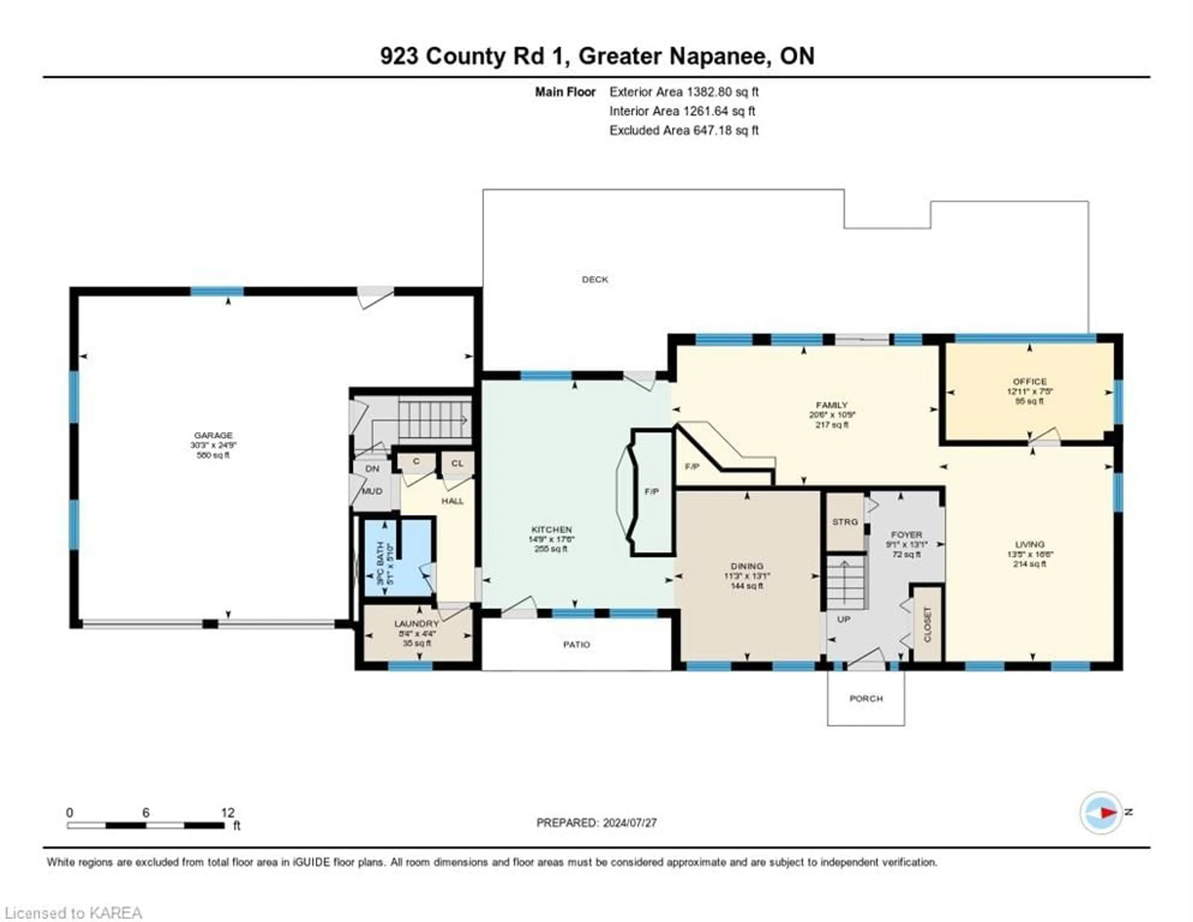 Floor plan for 923 County Road 1, Napanee Ontario K7R 3L2