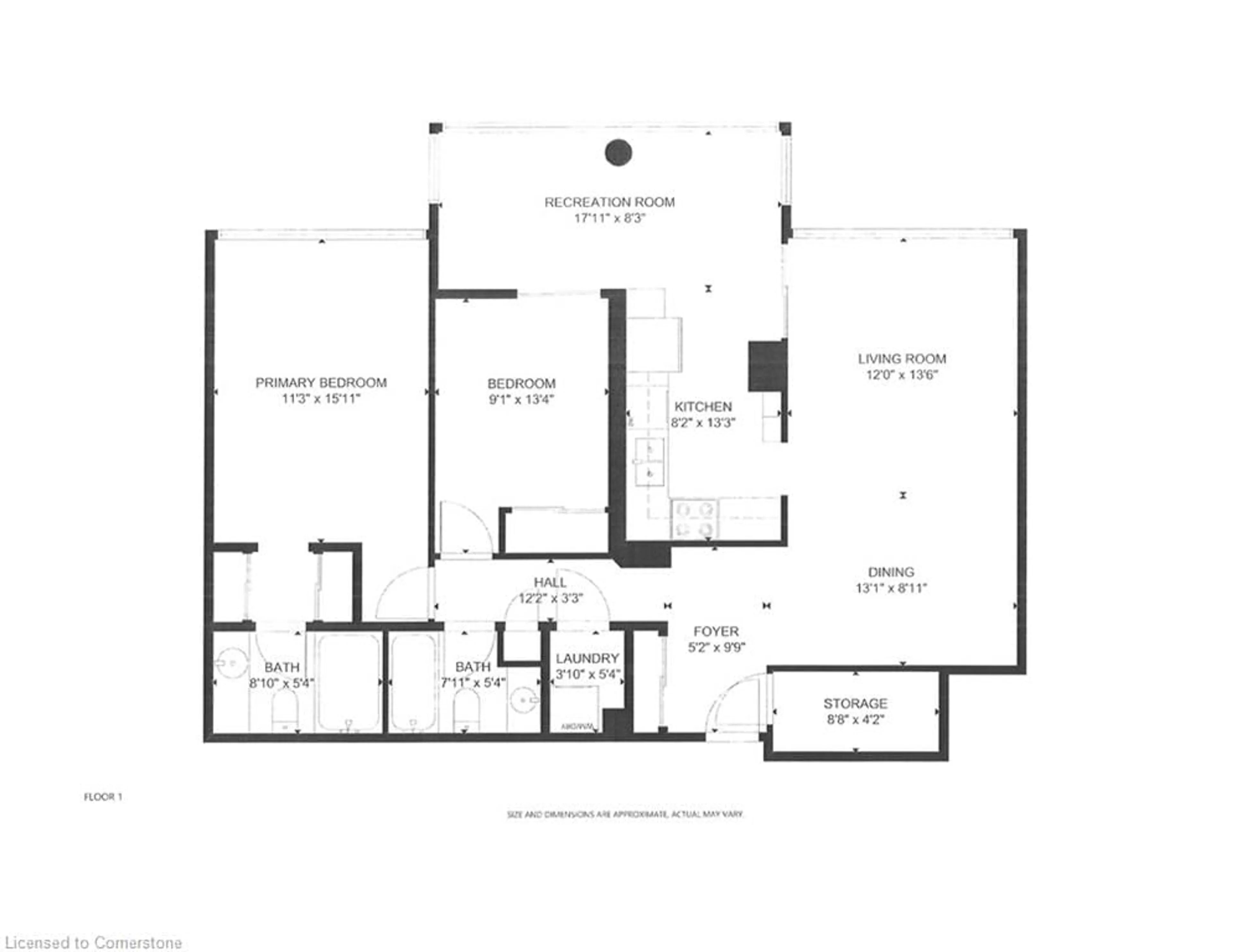 Floor plan for 350 Webb Dr #803, Mississauga Ontario L5B 3W4