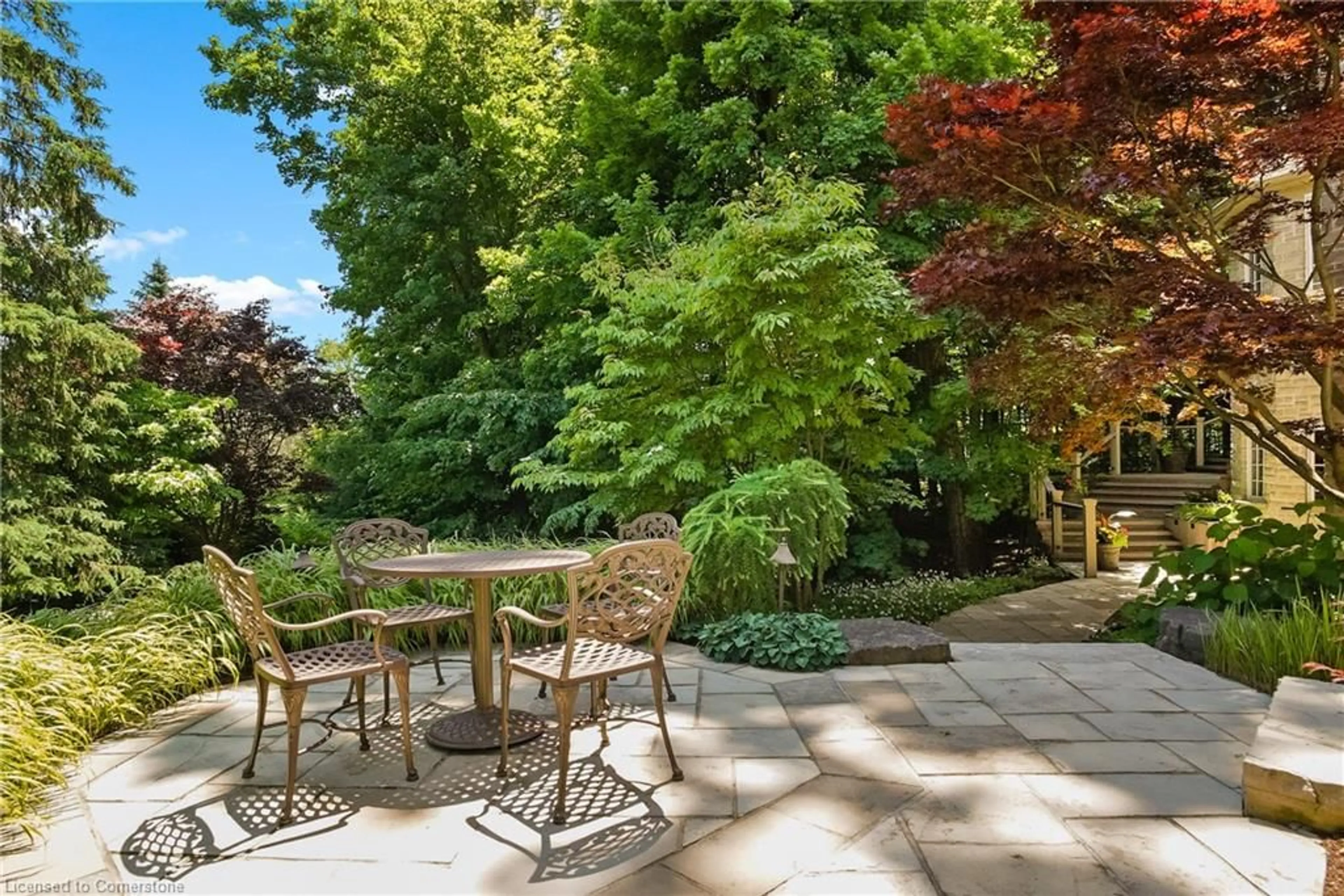 Patio, the fenced backyard for 310 Bushwood Crt, Waterloo Ontario N2T 2E6