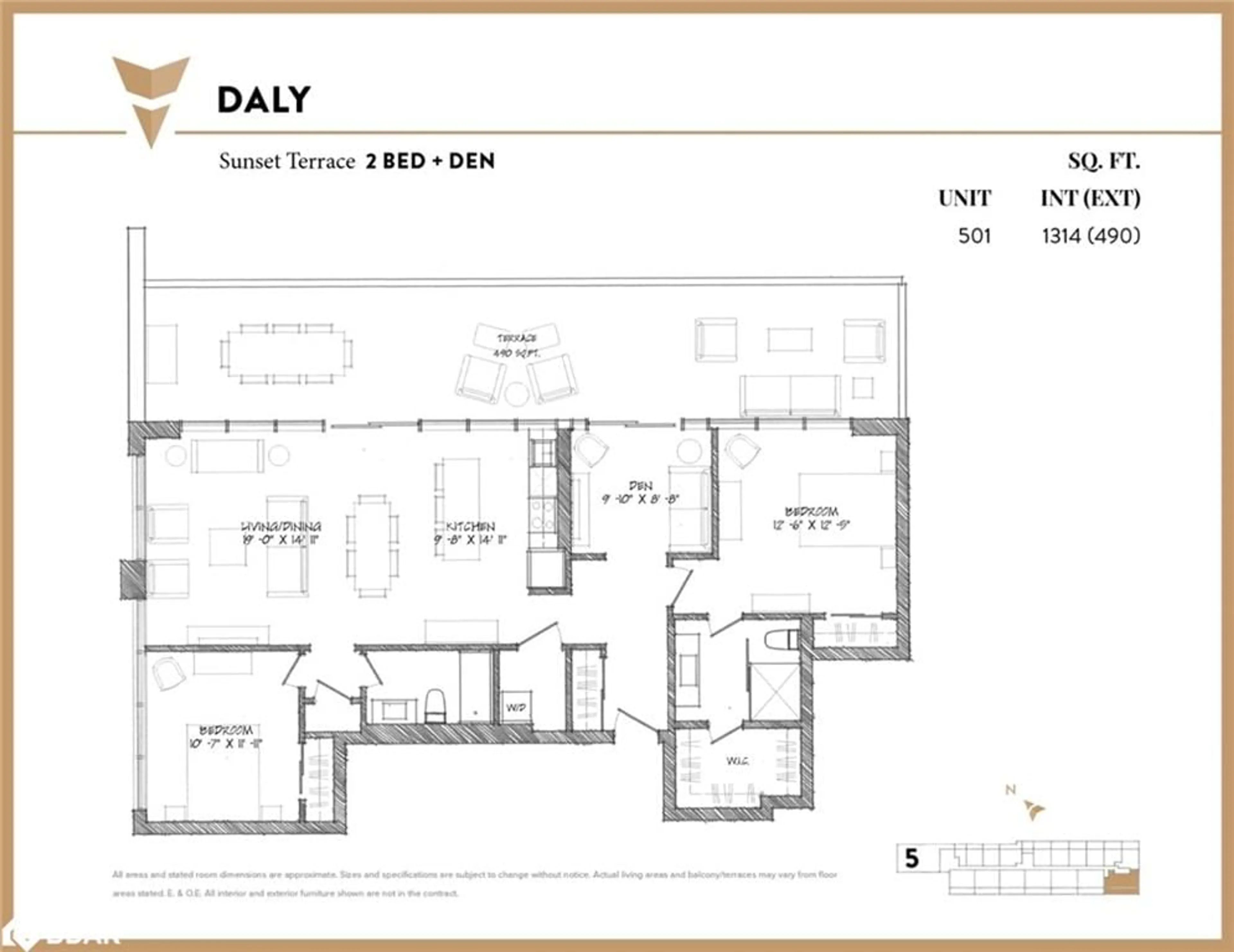 Floor plan for 21 Matchedash St #501, Orillia Ontario L3V 4W4