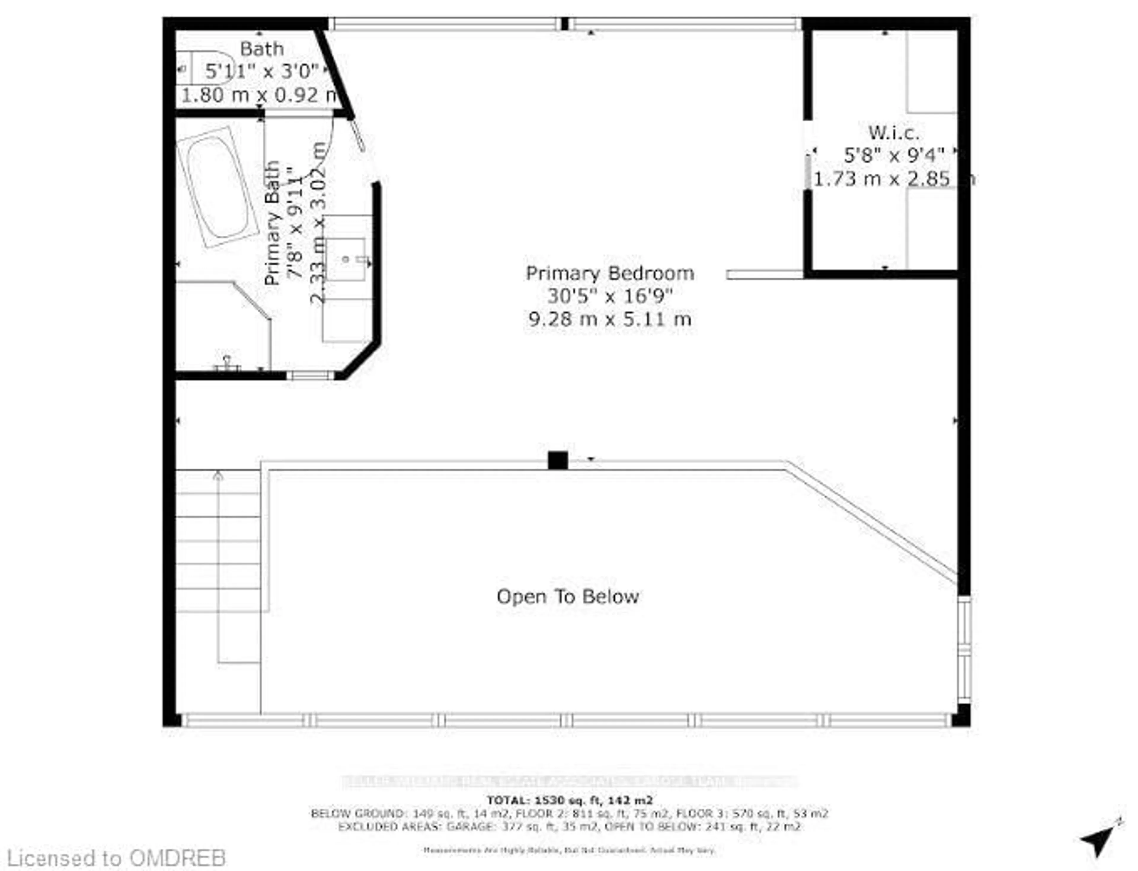 Floor plan for 75 Maple Avenue South Ave #4, Mississauga Ontario L5H 2R7