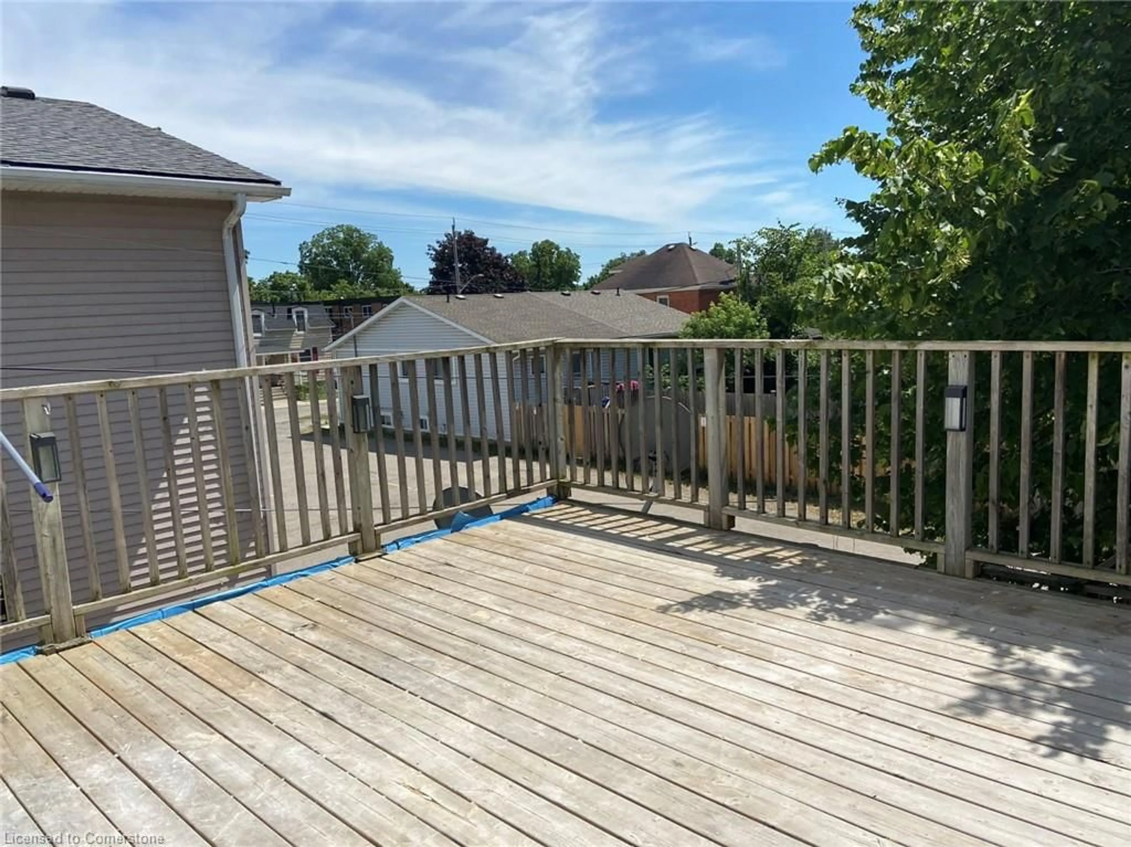 Patio, the fenced backyard for 1260 King St, Cambridge Ontario N3H 3P8