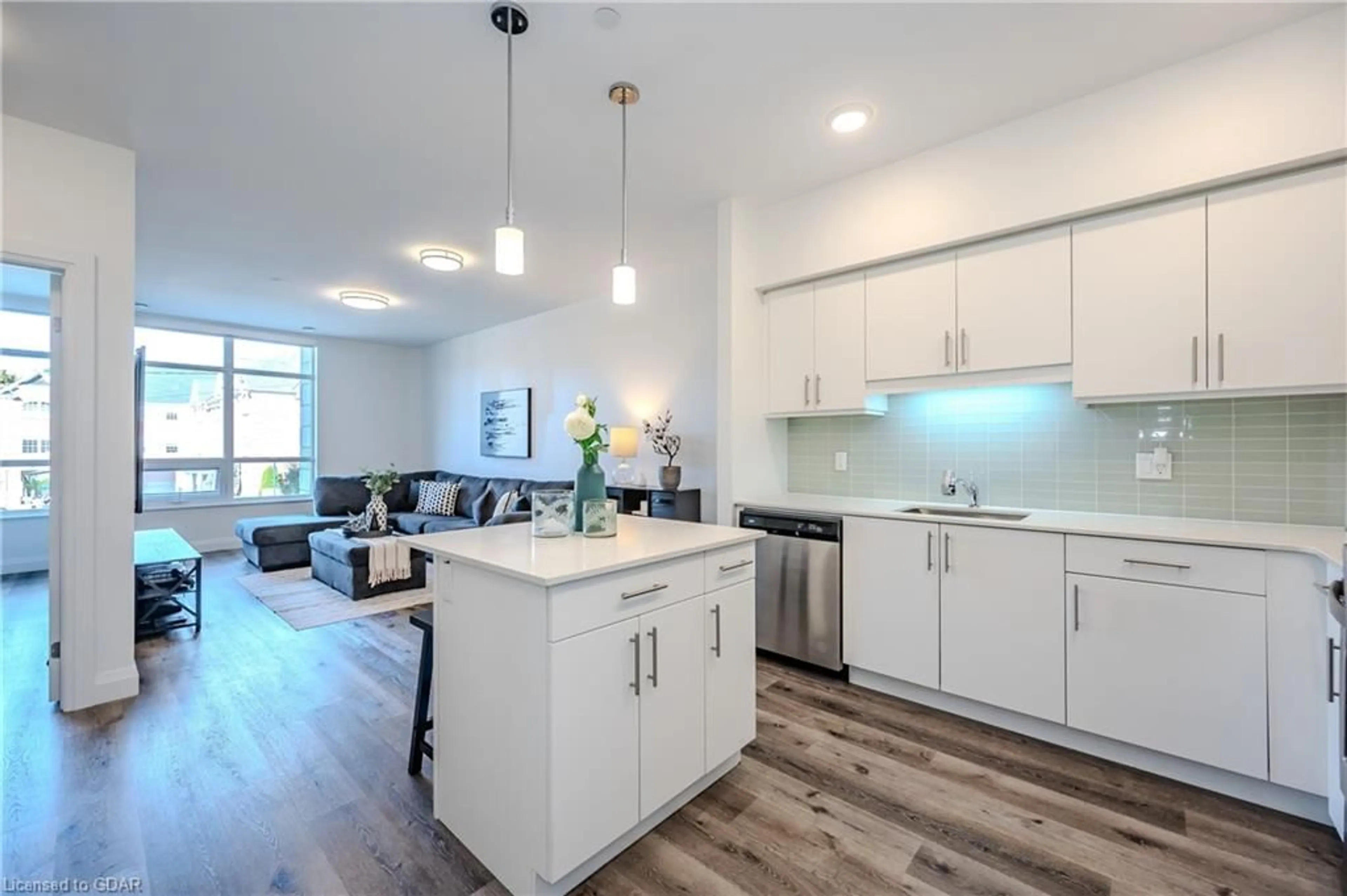 Open concept kitchen for 399 Queen St #102, Kitchener Ontario N2G 0C4