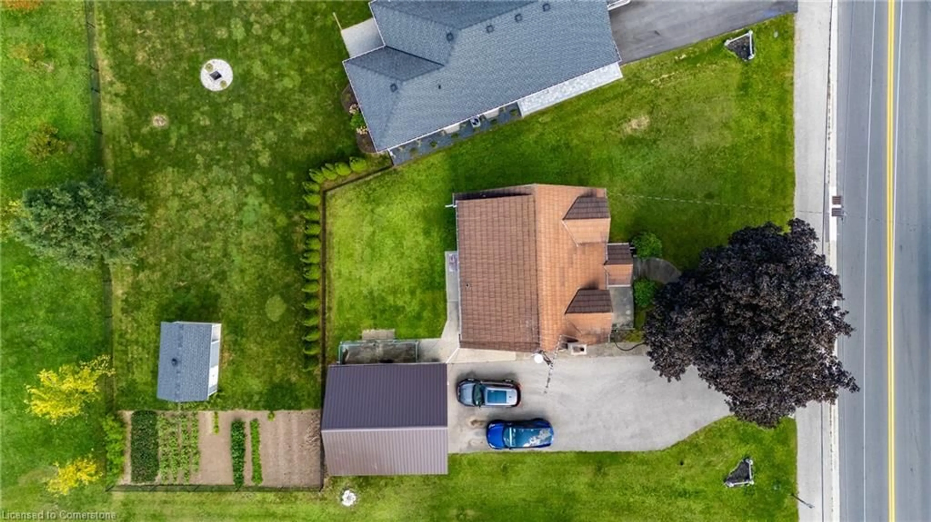 Frontside or backside of a home, the fenced backyard for 11475 Plank Rd Rd, Eden Ontario N0J 1H0