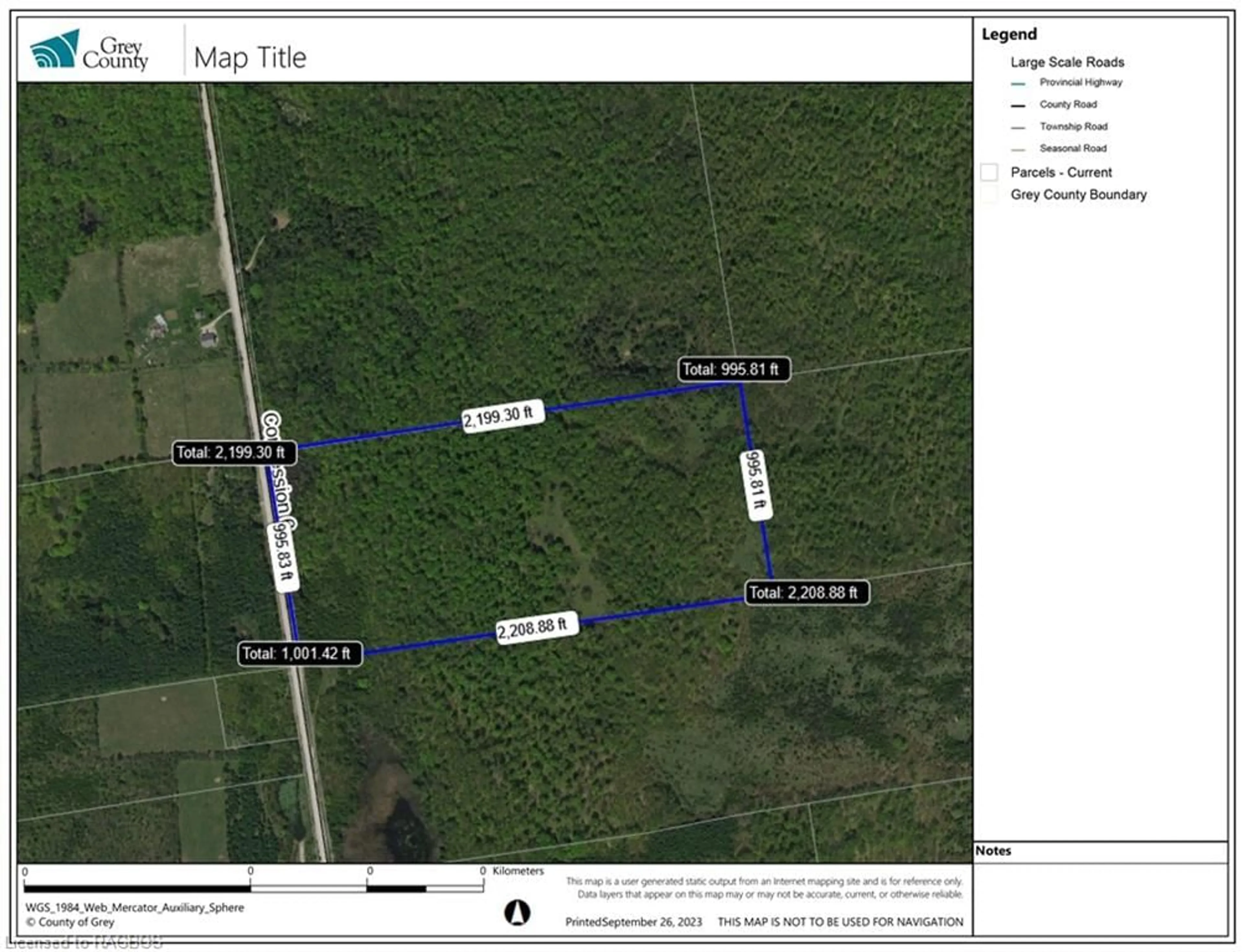 Picture of a map for 6 Concession 6, Chatsworth (Twp) Ontario N0H 1G0