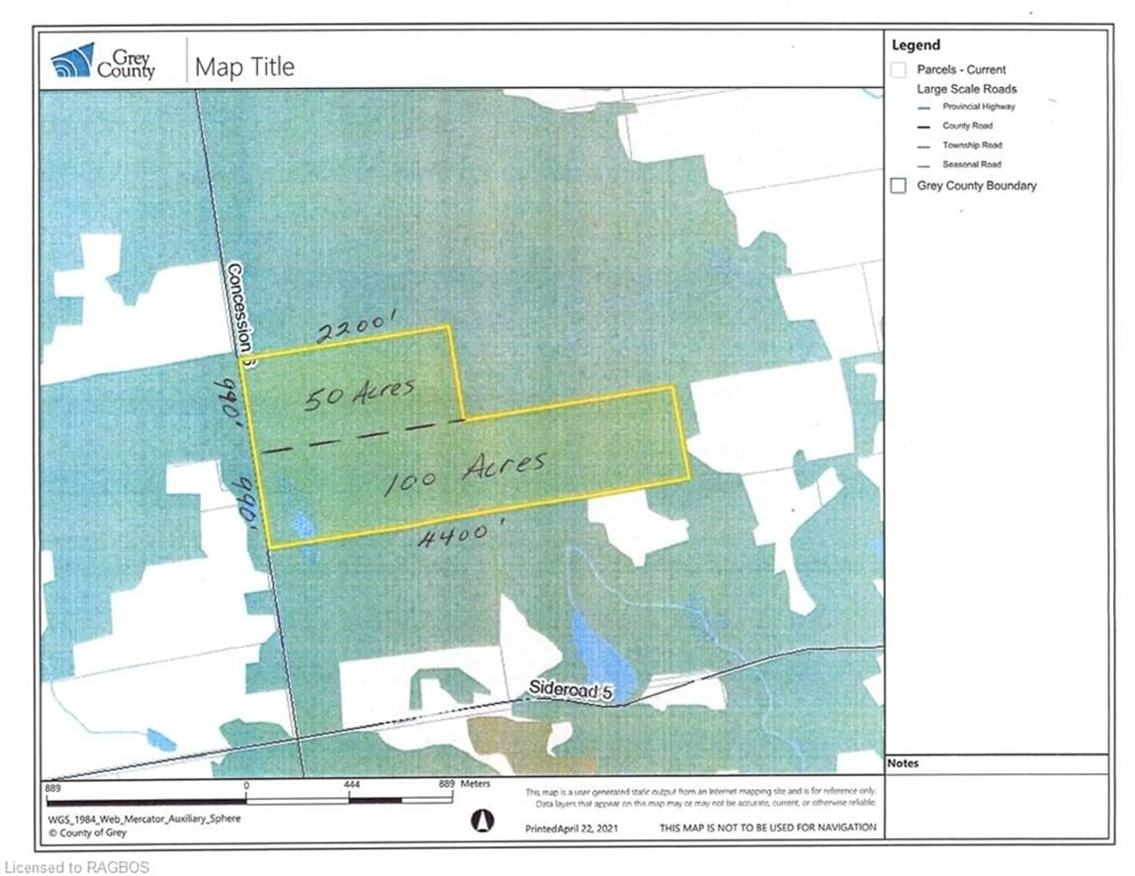 Picture of a map for 6 Concession 6, Chatsworth (Twp) Ontario N0H 1G0