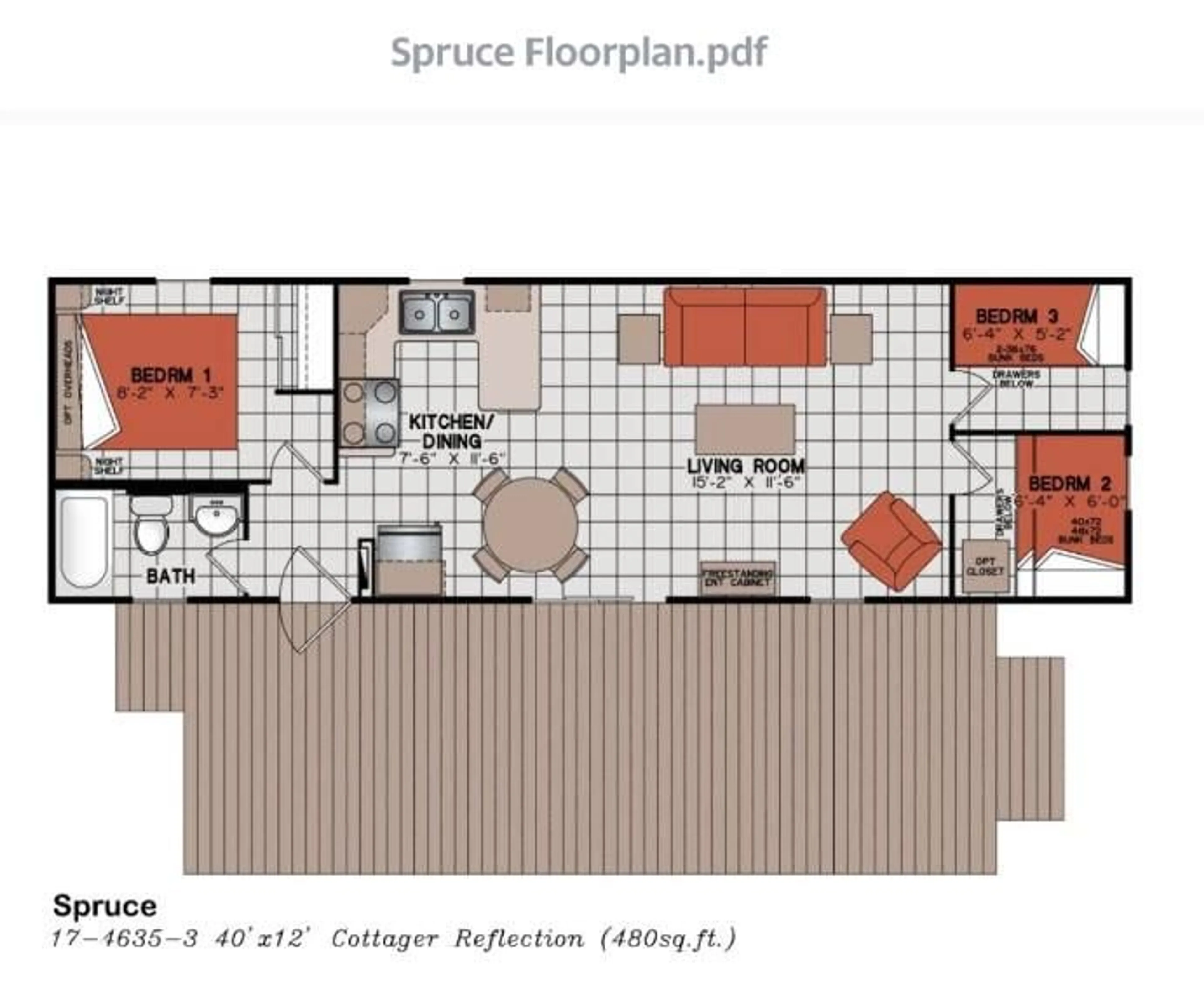 Floor plan for 1047-#718 Bonnie Lake Camp Rd, Bracebridge Ontario P1L 1W9