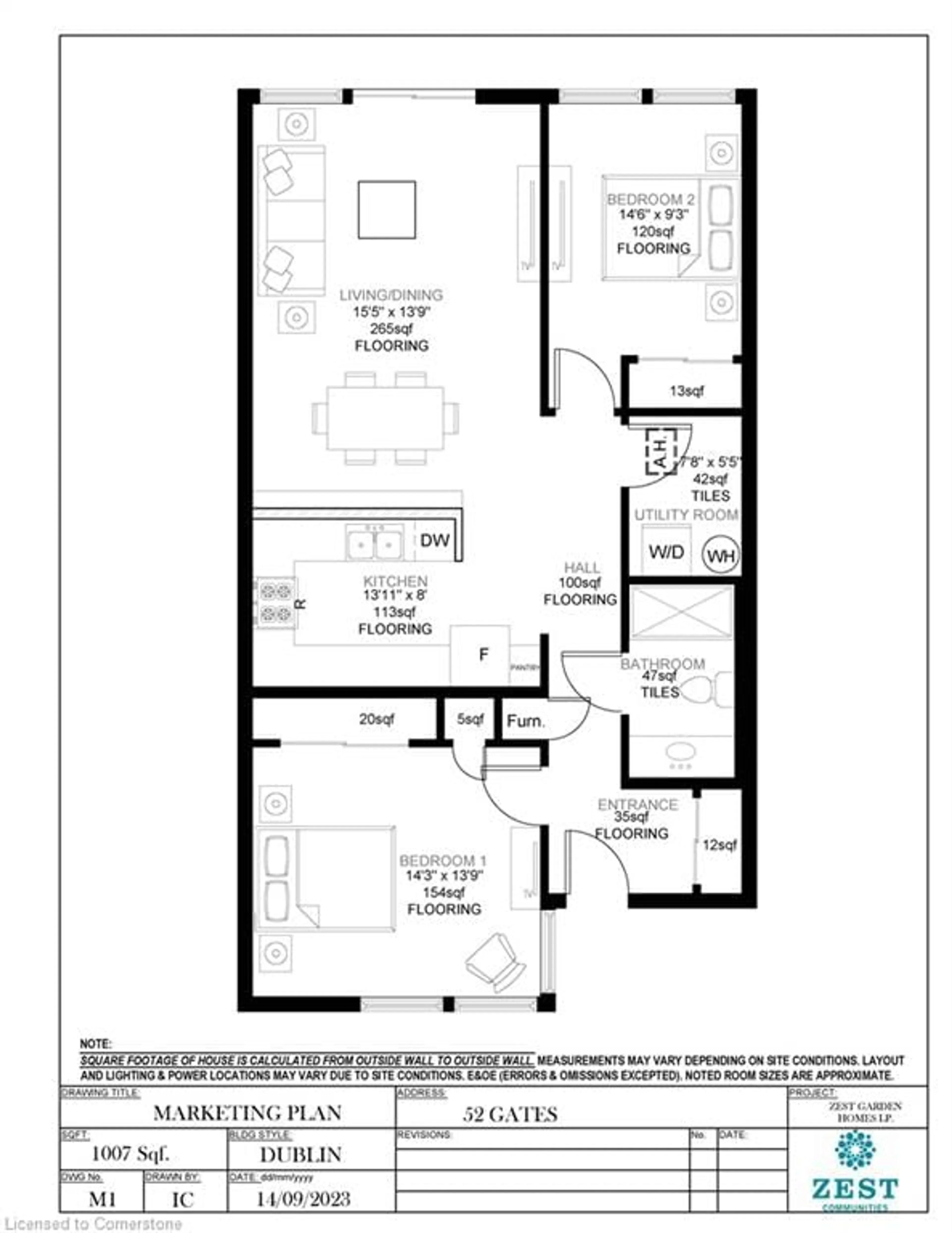 Floor plan for 52 Gates Lane, Hamilton Ontario L9B 1T8