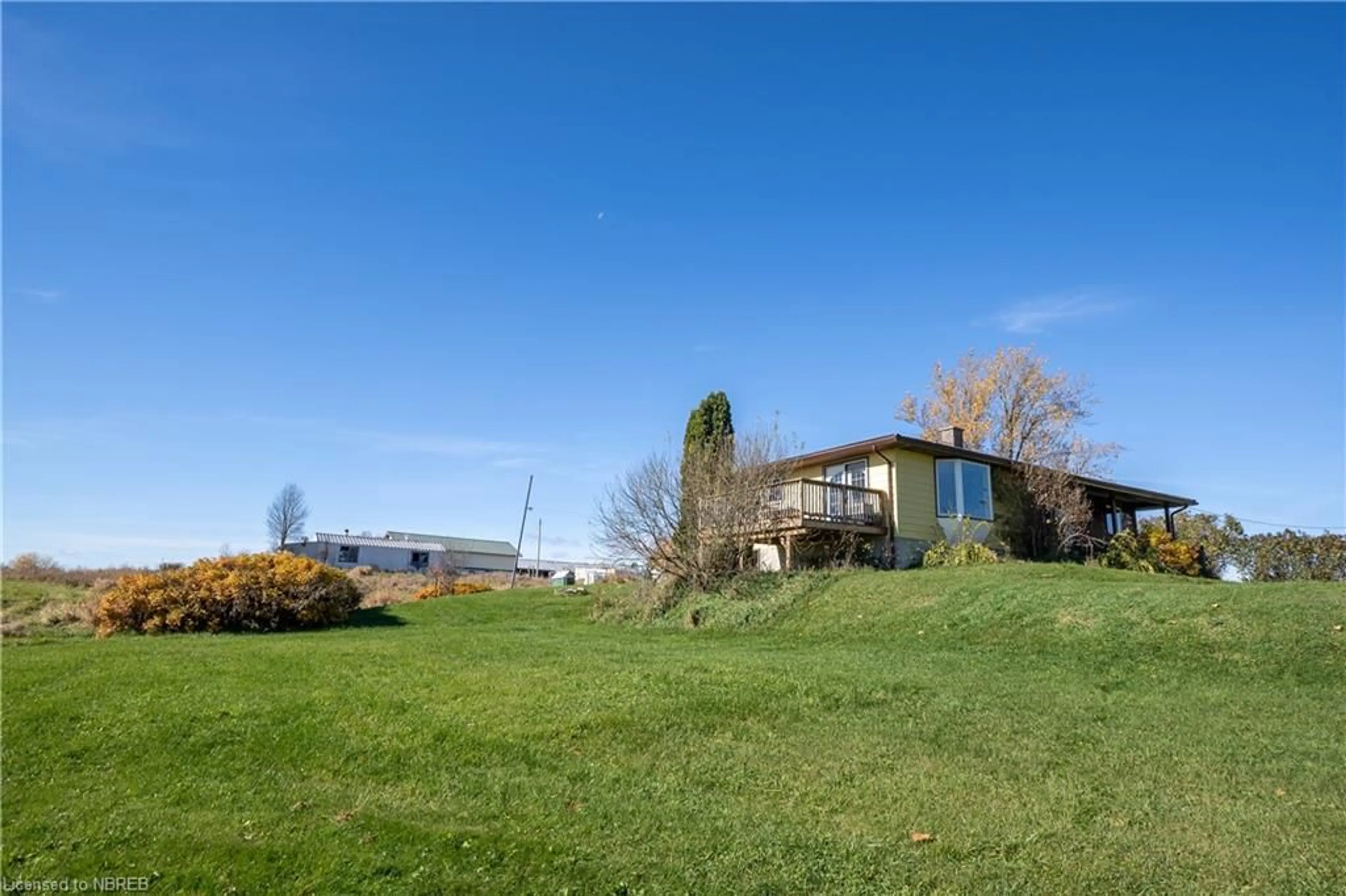 Frontside or backside of a home, the fenced backyard for 537 Farmers Line, Bonfield Ontario P0H 2E0