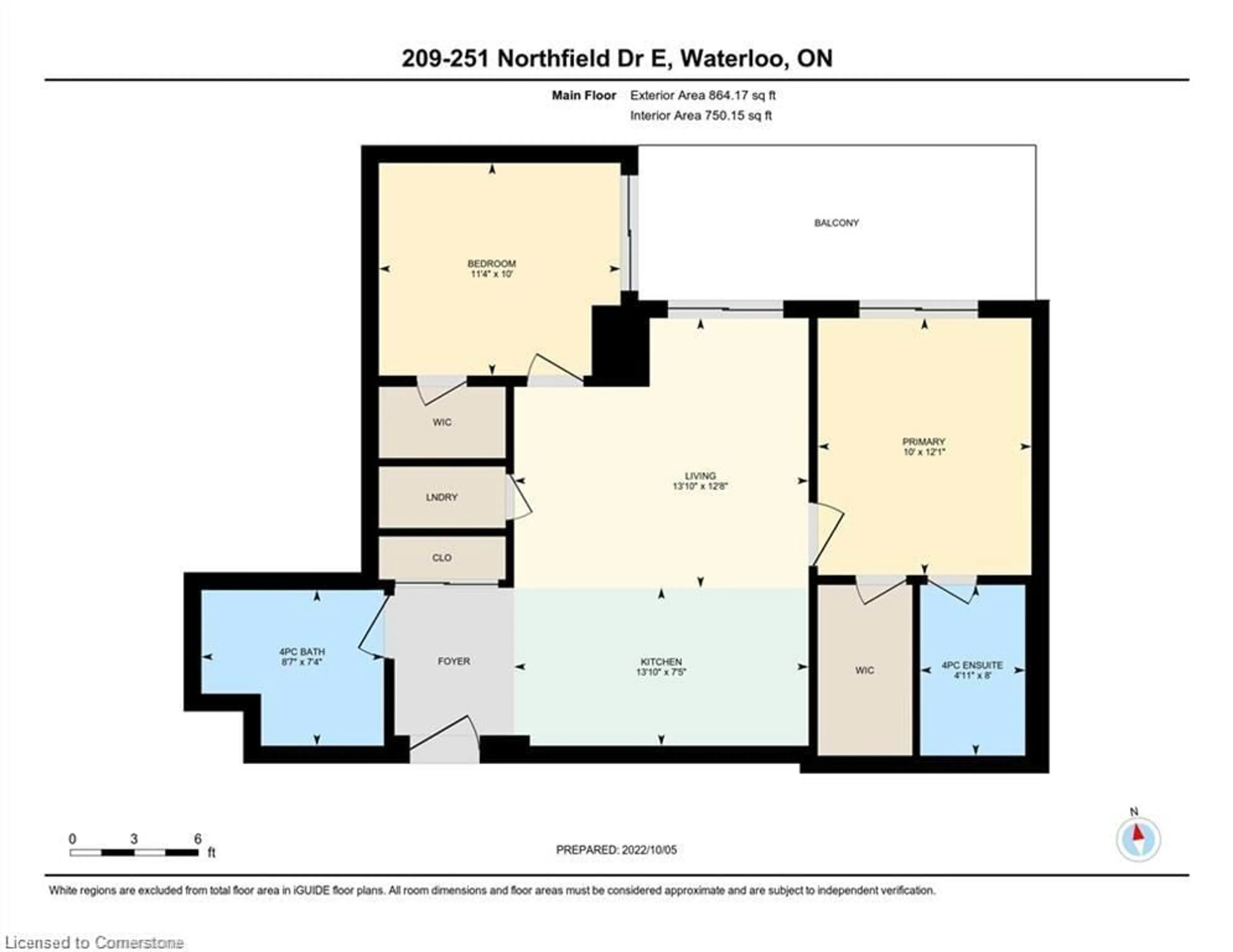 Floor plan for 251 Northfield Dr #209, Waterloo Ontario N2K 0G9