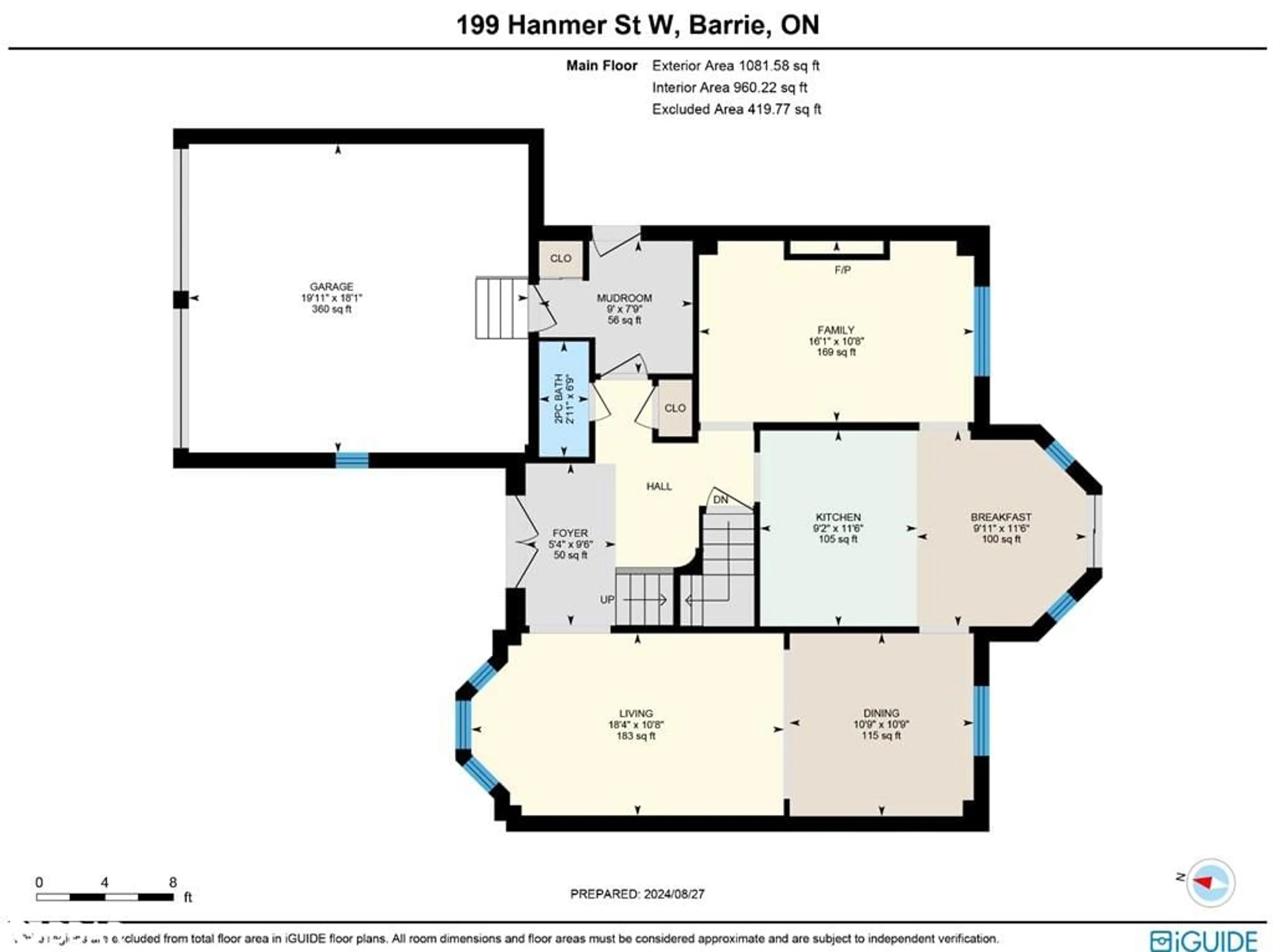 Floor plan for 199 Hanmer St, Barrie Ontario L4N 7J9