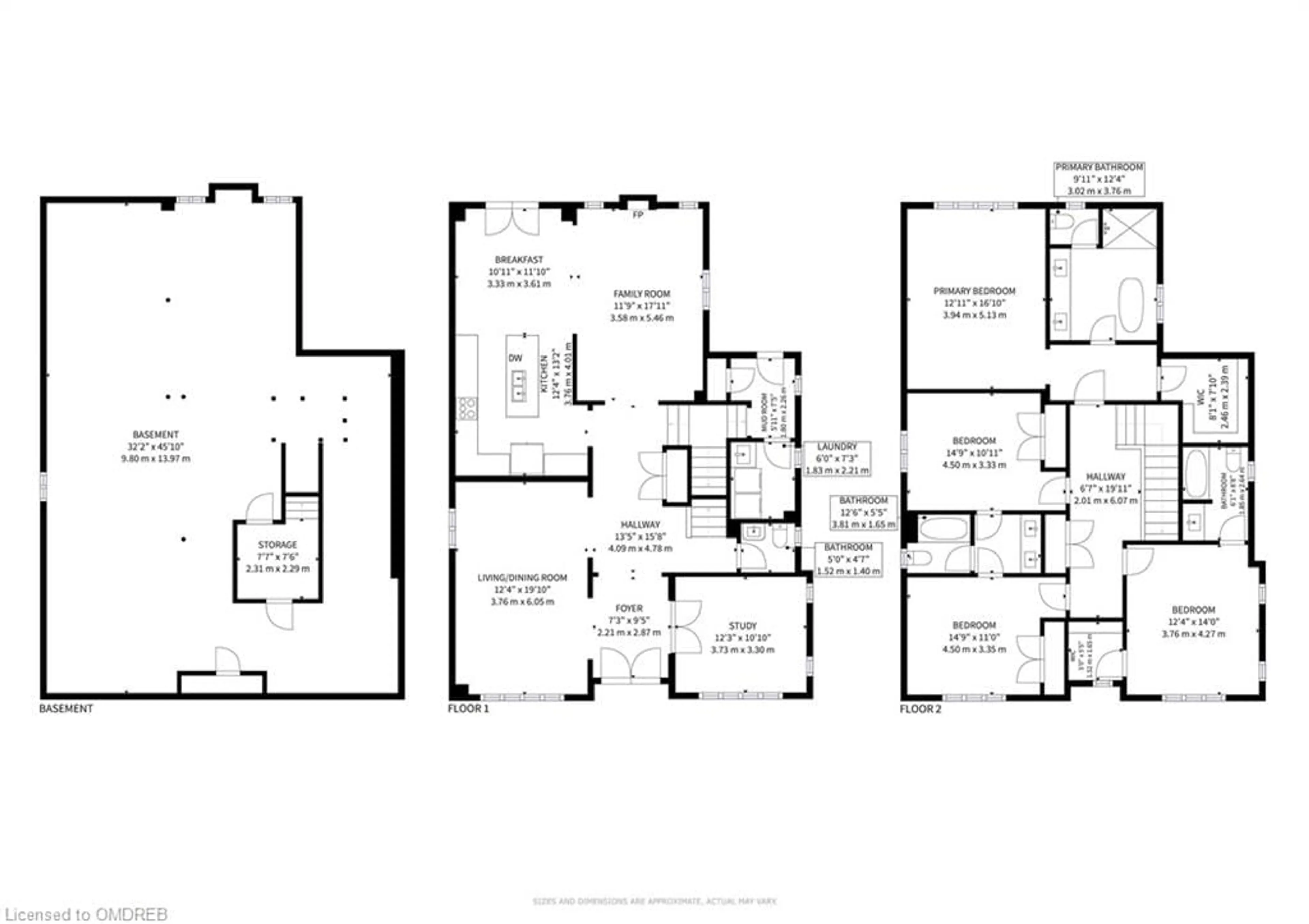 Floor plan for 39 Trail Rider Dr, Brampton Ontario L6P 4J9