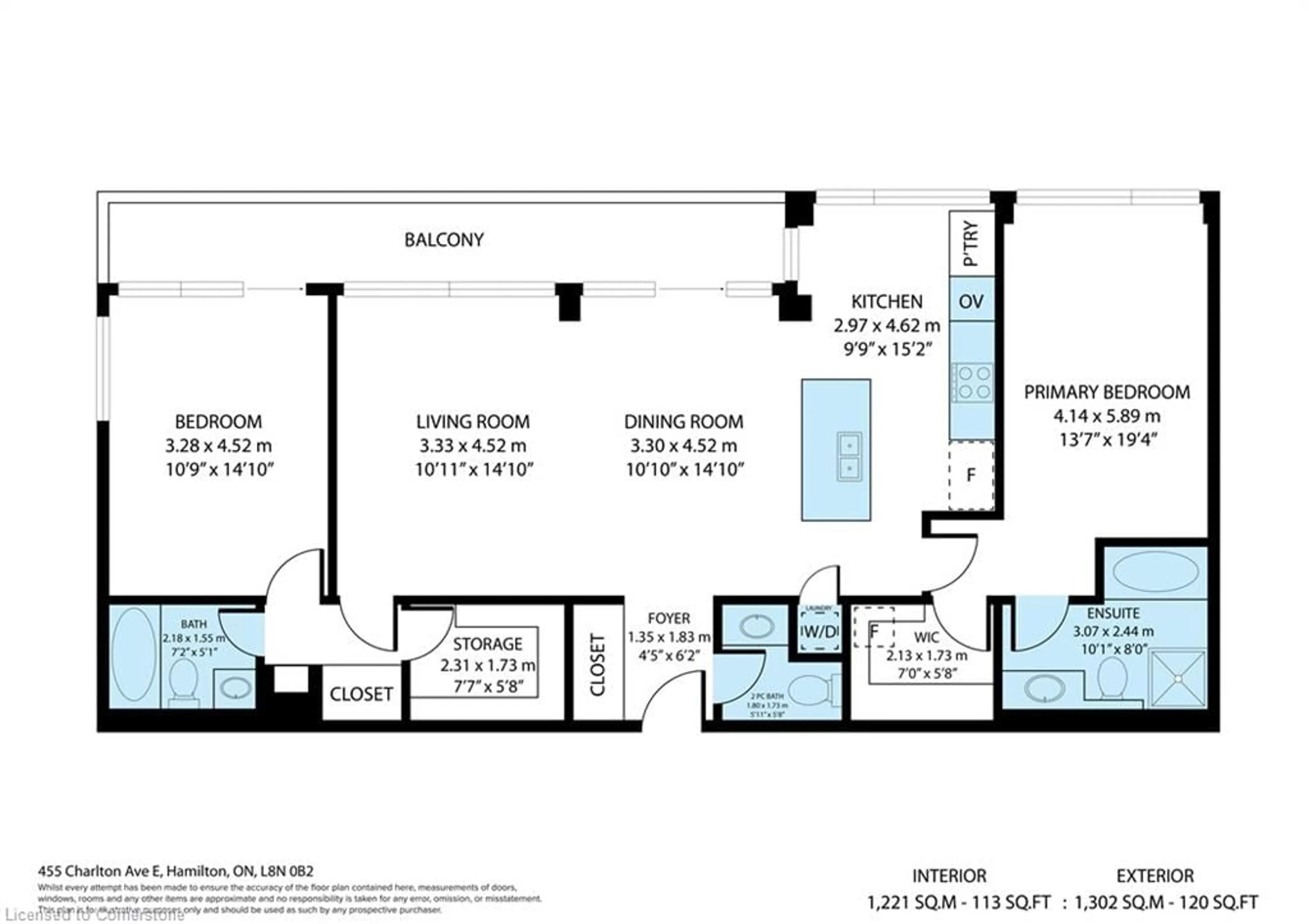 Floor plan for 455 Charlton Ave #603, Hamilton Ontario L8N 0B2