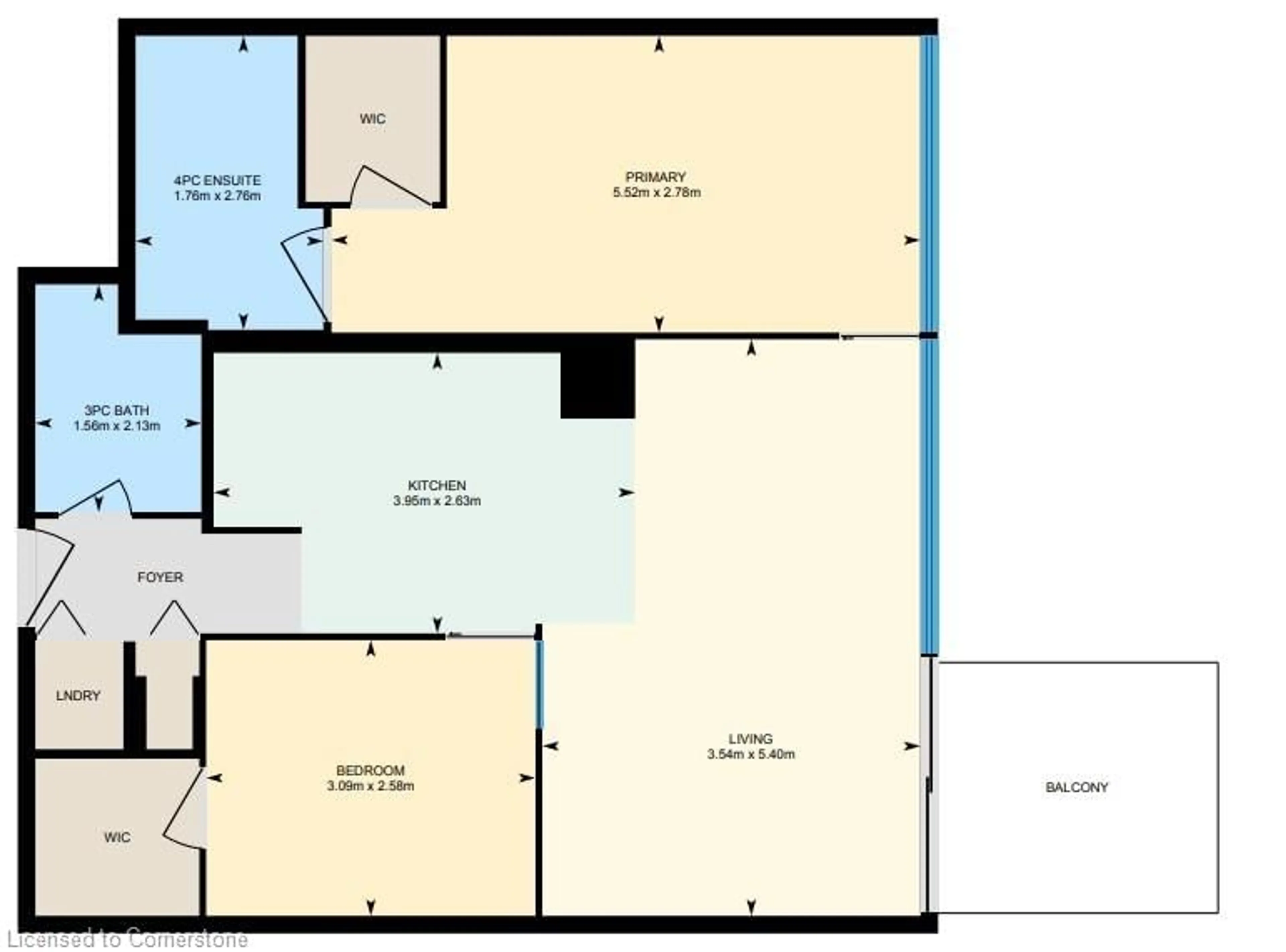 Floor plan for 30 Canterbury Pl #1605, Toronto Ontario M2N 0B9