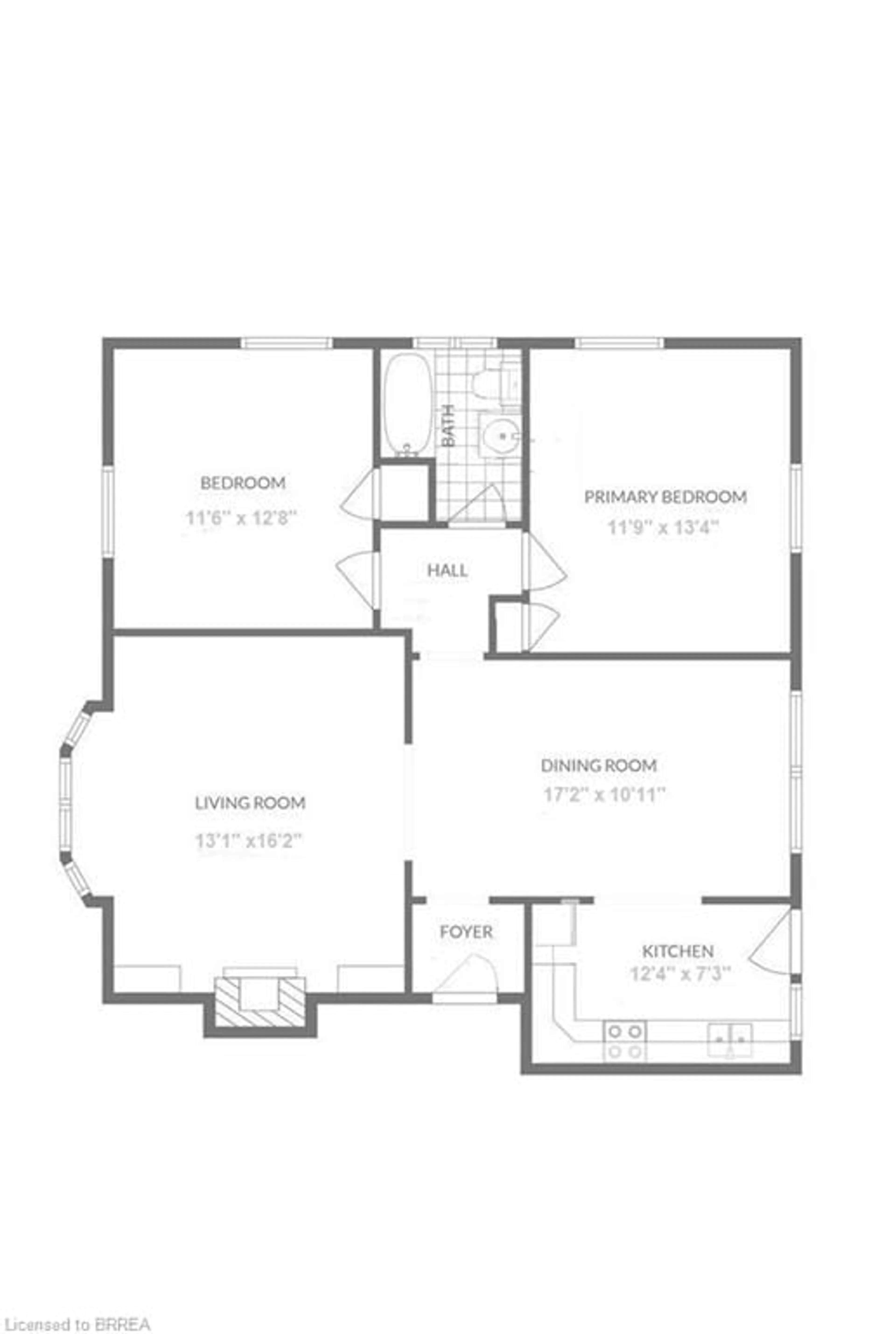 Floor plan for 54 Dufferin Ave #5, Brantford Ontario N3T 4P5