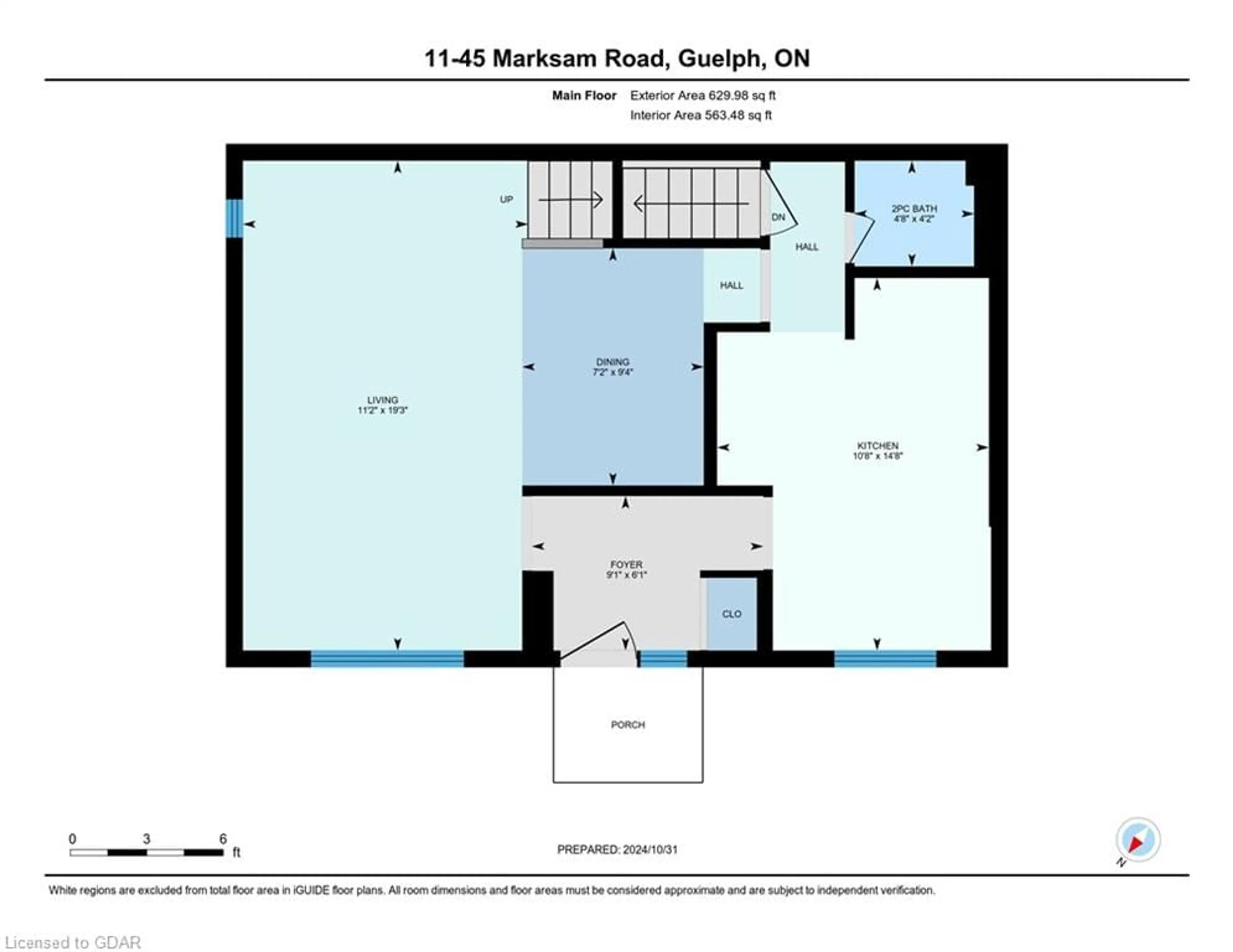 Floor plan for 45 Marksam Rd #11, Guelph Ontario N1H 6Y9