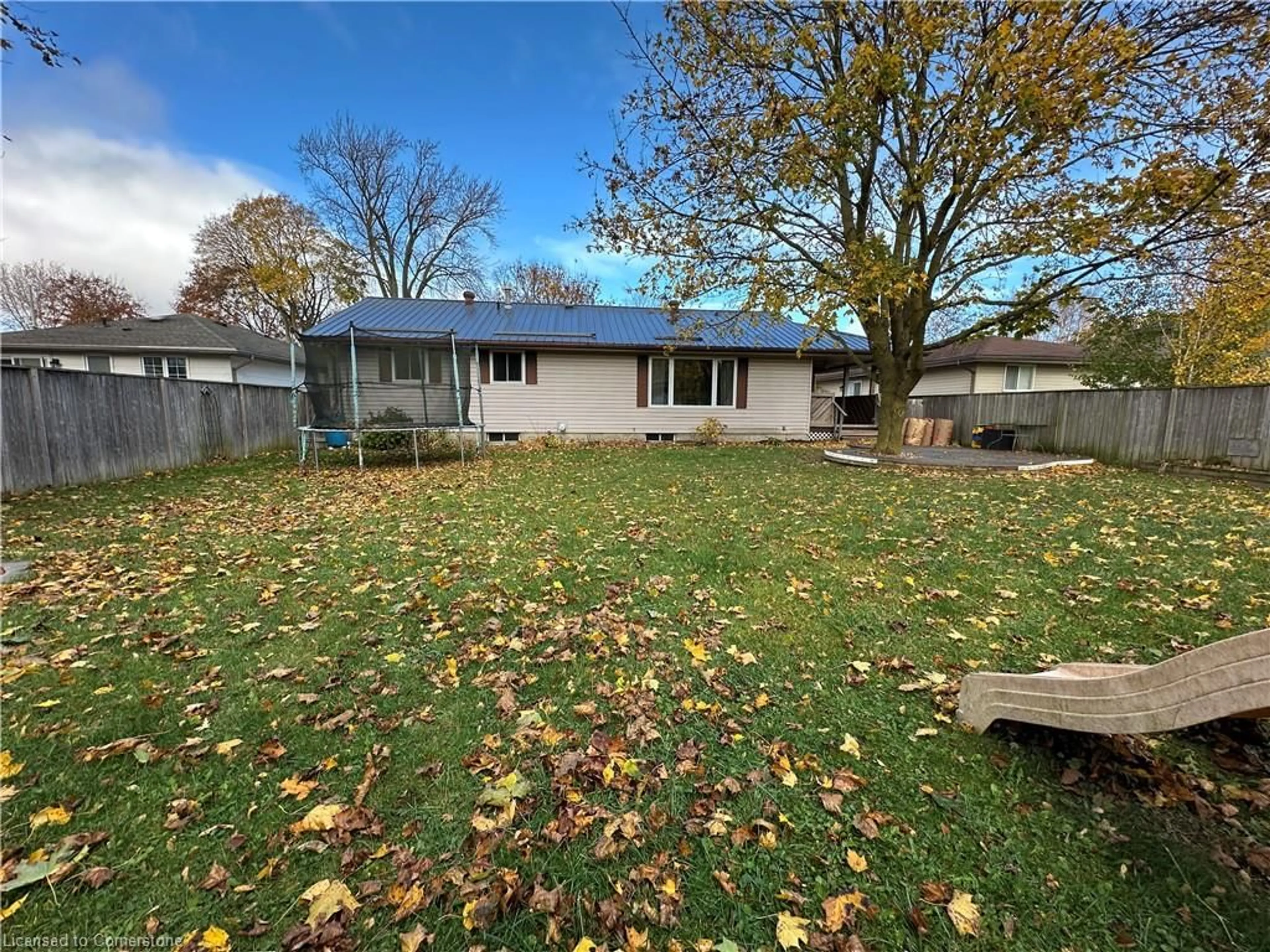 Frontside or backside of a home, the fenced backyard for 250 Boulton St, Palmerston Ontario N0G 2P0