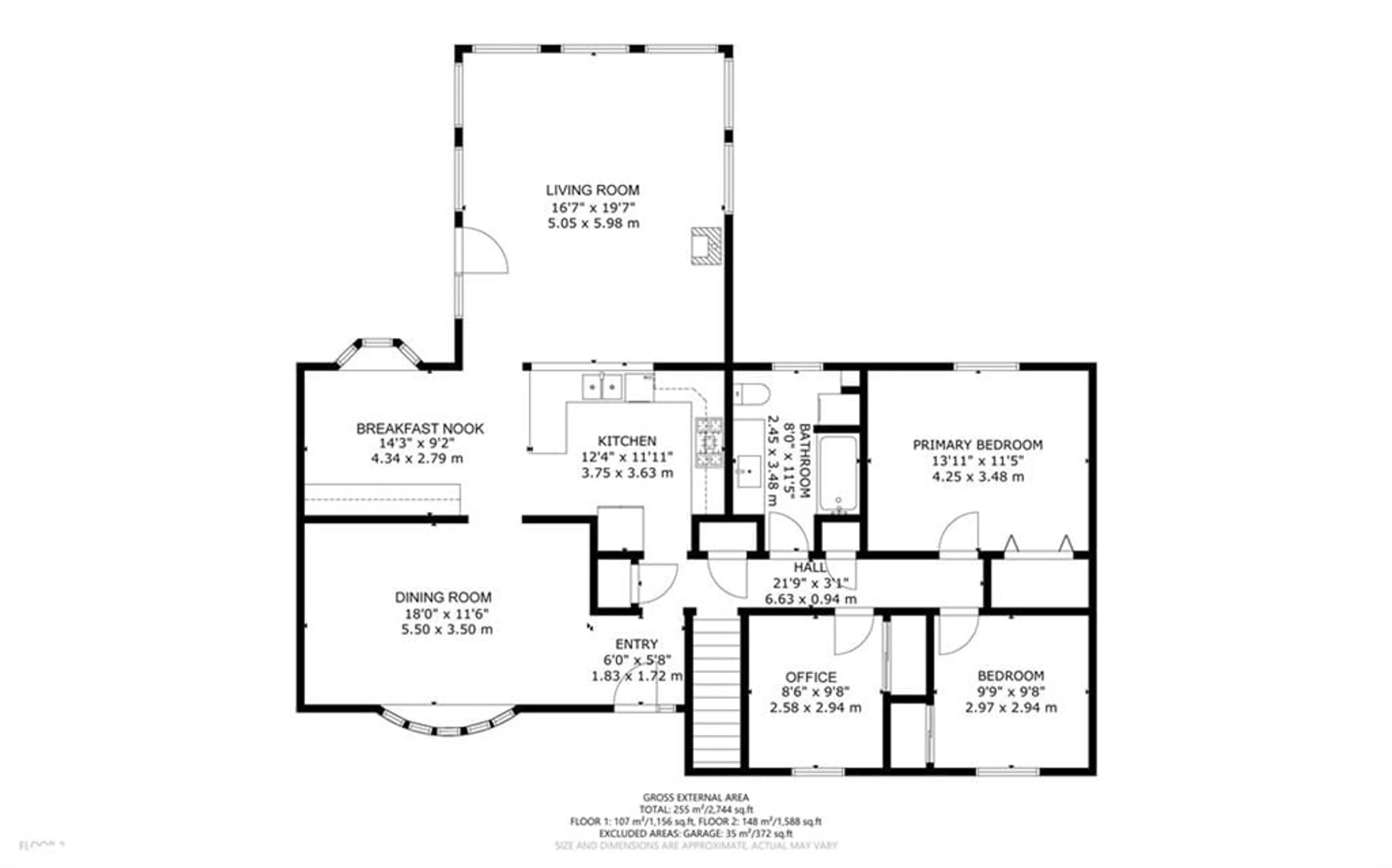 Floor plan for 1105 Rosseau Lake Road No. 1, Bent River Ontario P0B 1M0