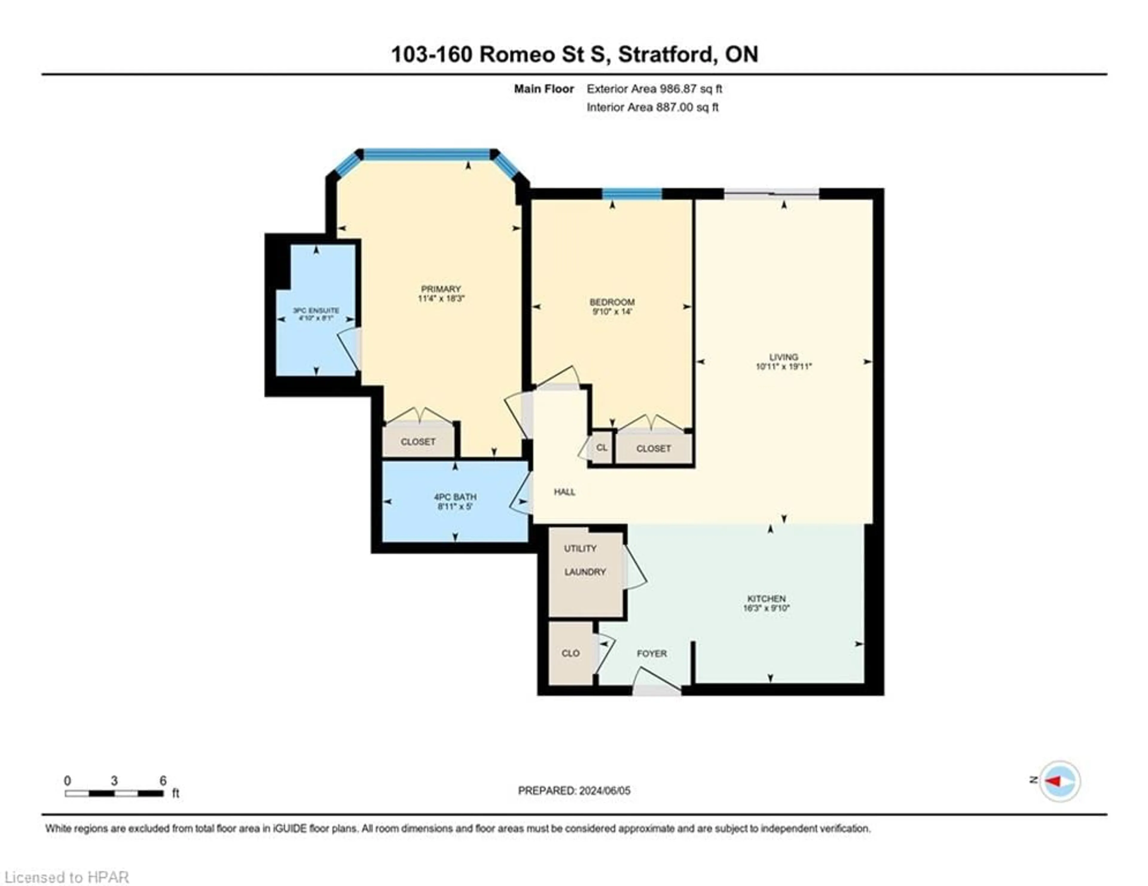 Floor plan for 160 Romeo St #103, Stratford Ontario N5A 4S9