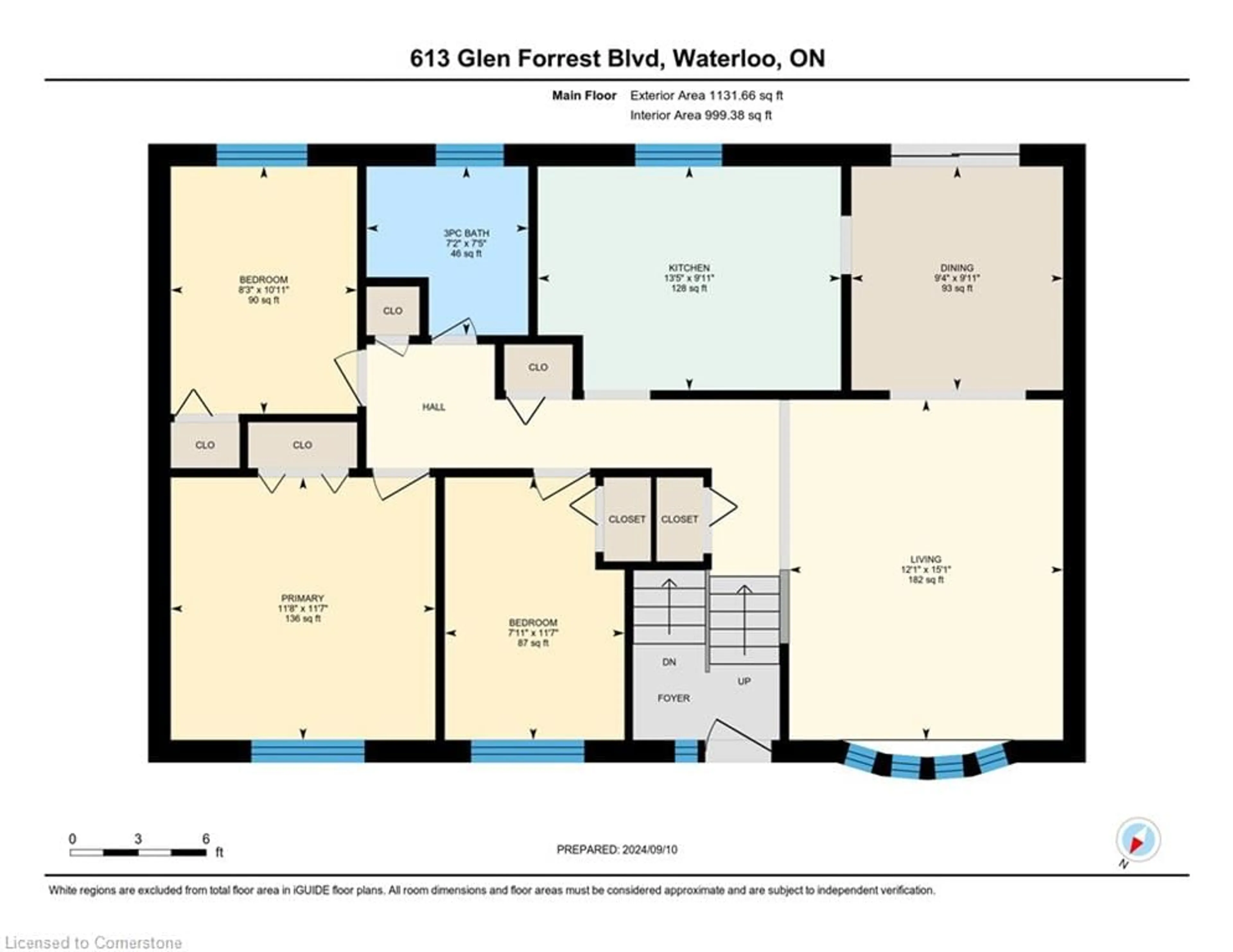 Floor plan for 613 Glen Forrest Blvd, Waterloo Ontario N2L 4J9