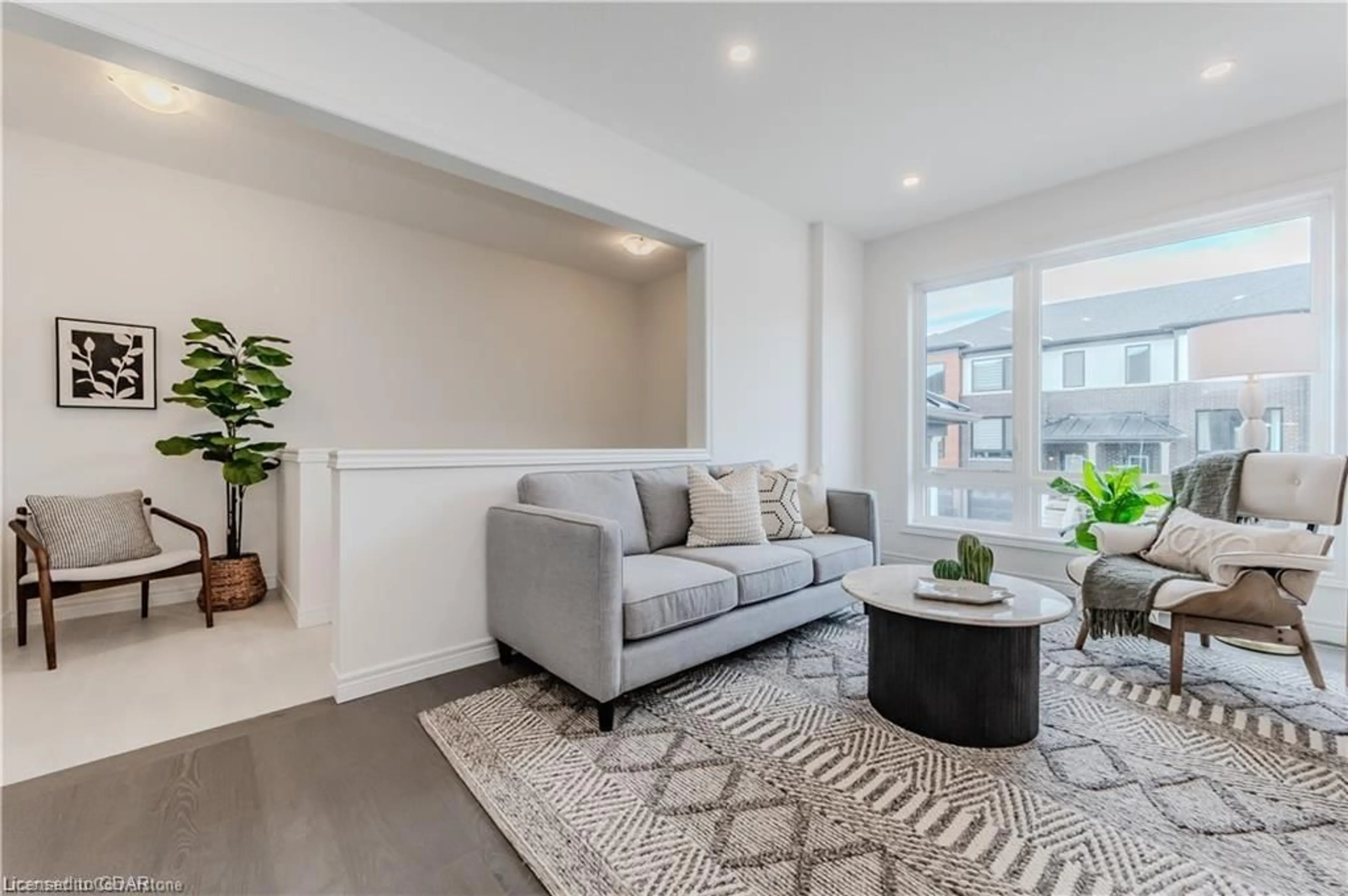 Living room, wood floors for 9 Sora Lane, Guelph Ontario N1E 0T4