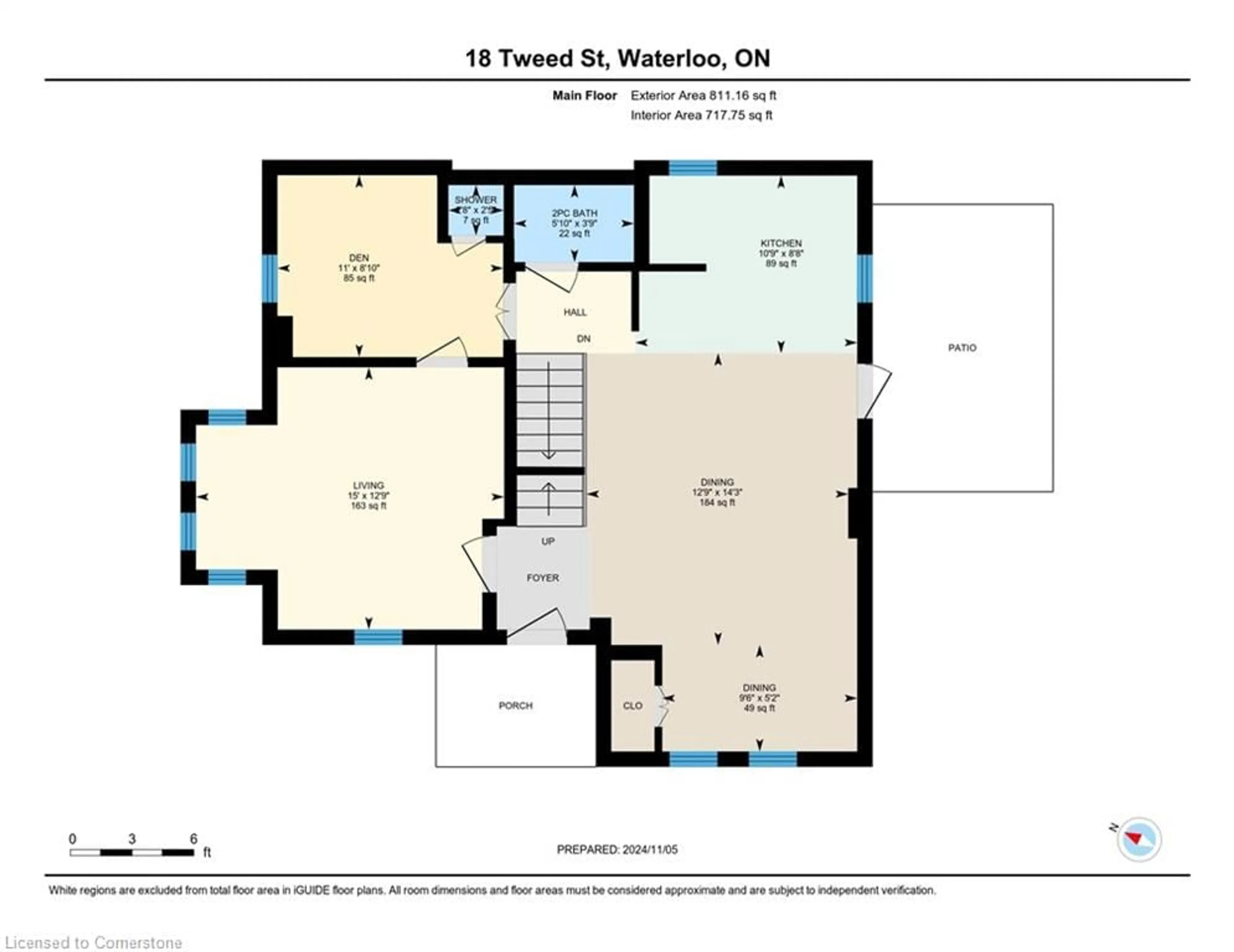 Floor plan for 18 Tweed St, Waterloo Ontario N2J 3E2