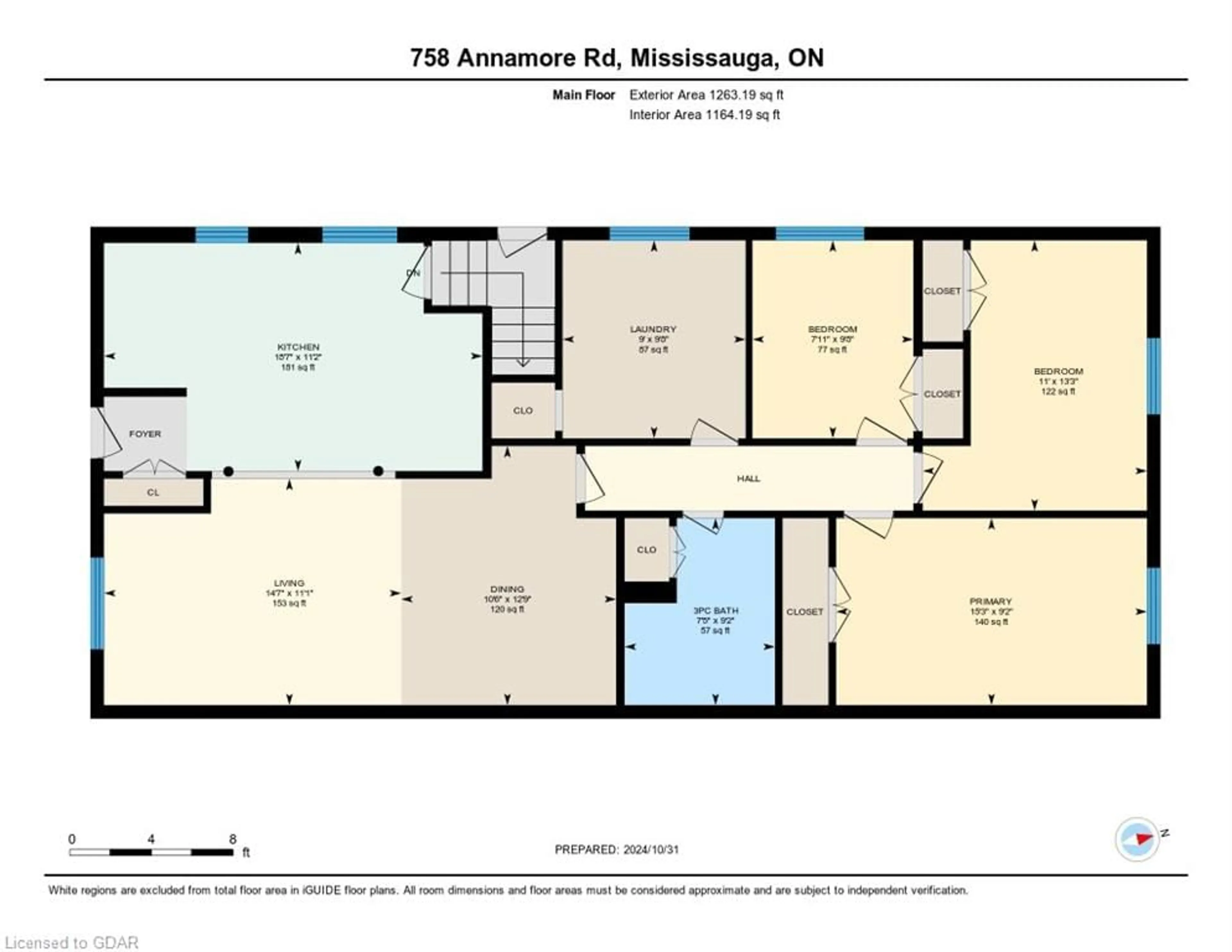 Floor plan for 758 Annamore Rd, Mississauga Ontario L4Y 2V7