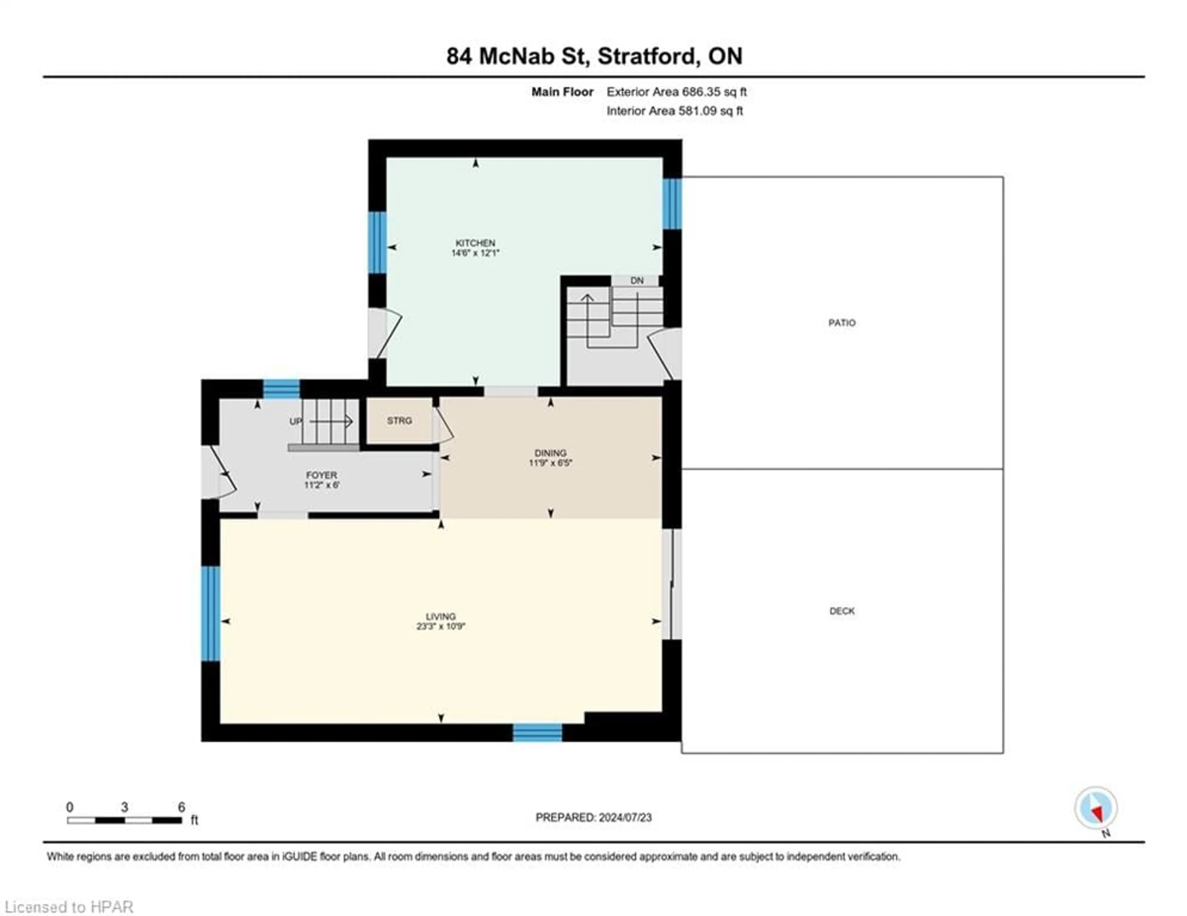 Floor plan for 84 Mcnab St, Stratford Ontario N5A 1Z2