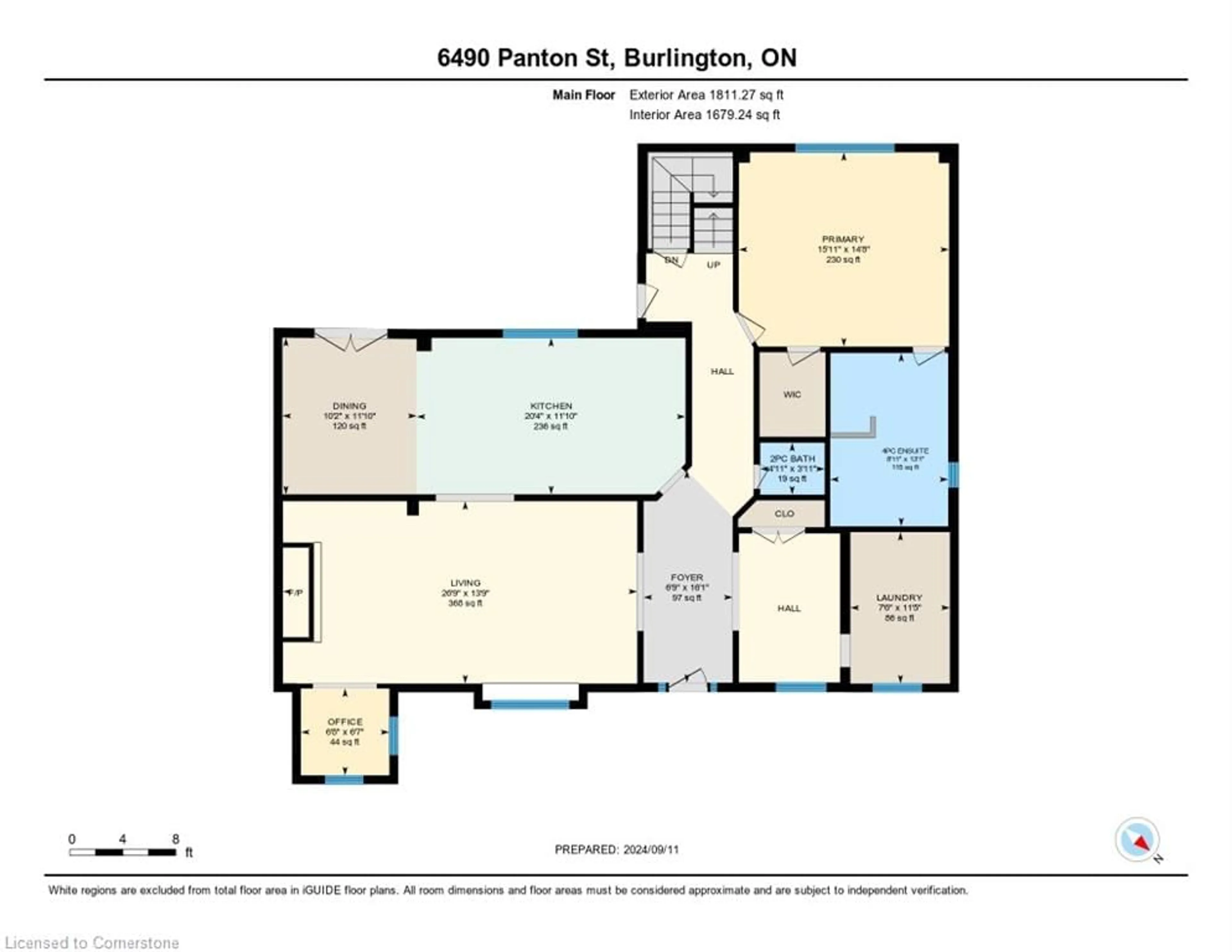 Floor plan for 6490 Panton St, Burlington Ontario L7P 0M1